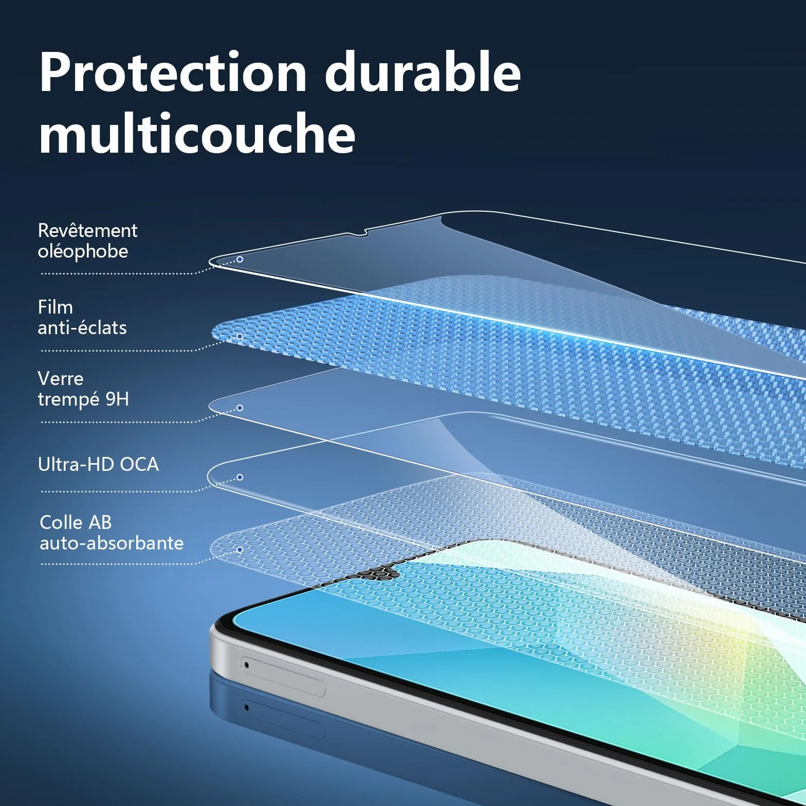 NEW'C Lot de 3, Verre Trempé pour Samsung Galaxy A17 2025, Galaxy A16 5G, Galaxy A26 5G, Film en Protection écran efficace contre les Rayures - sans Bulles - Ultra Résistant - HD Transparent-Dureté 9H