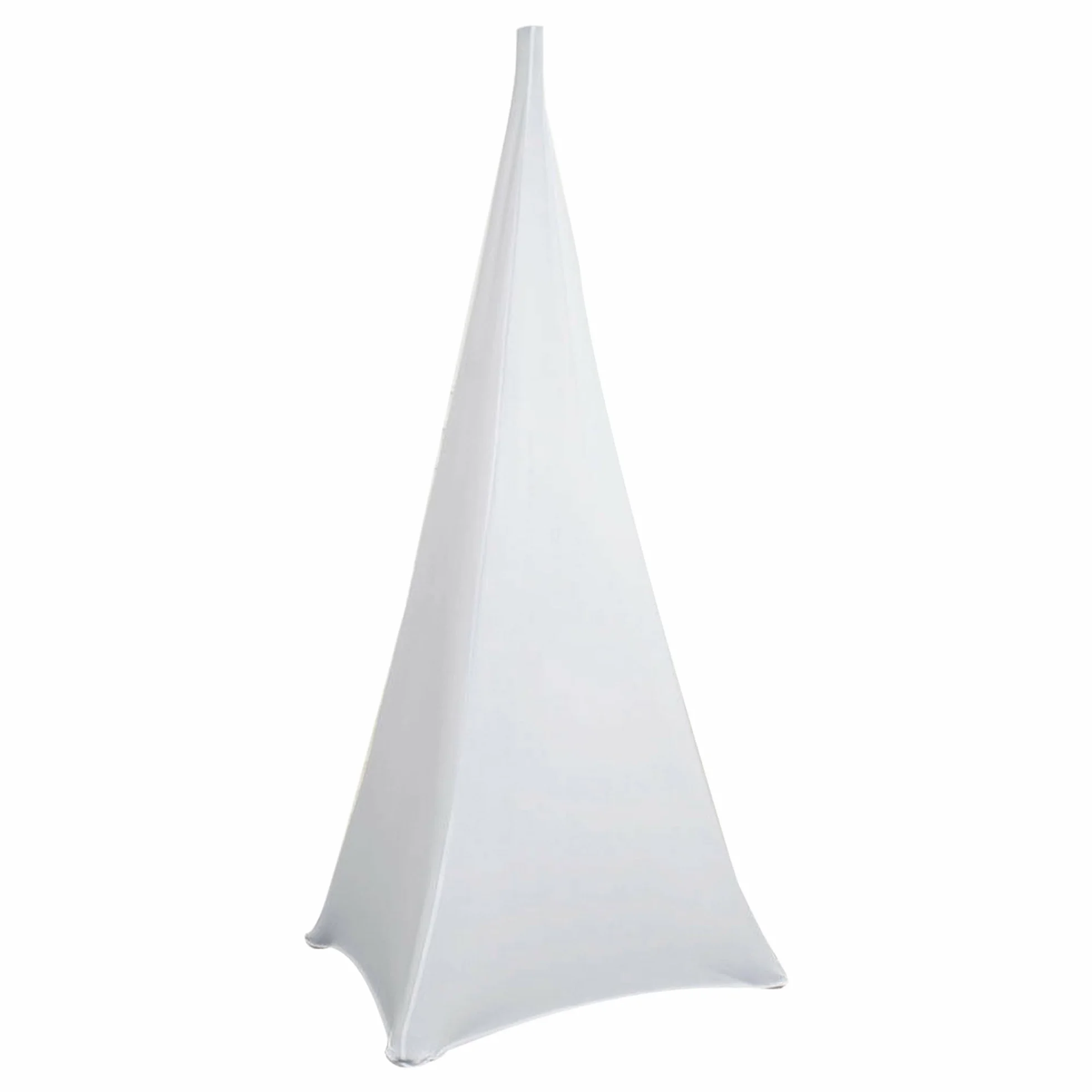 Trimming Shop Housse blanche triple face étirable pour trépied de haut-parleur DJ pour anniversaires, mariages, réceptions, banquets, fêtes, événements spéciaux, lavable, 2 pièces