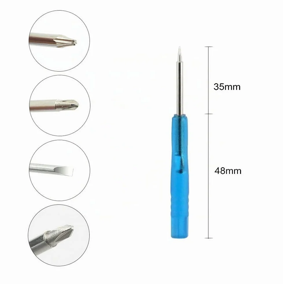 ABMRO Kit de réparation avec 10 outils d'ouverture P2 Pentalobe + Cross + fente + tournevis tri-point Y000 compatible avec iPhone 11 Pro X XS XR 8 Plus 7 6S 6 SE 5S Apple Watch