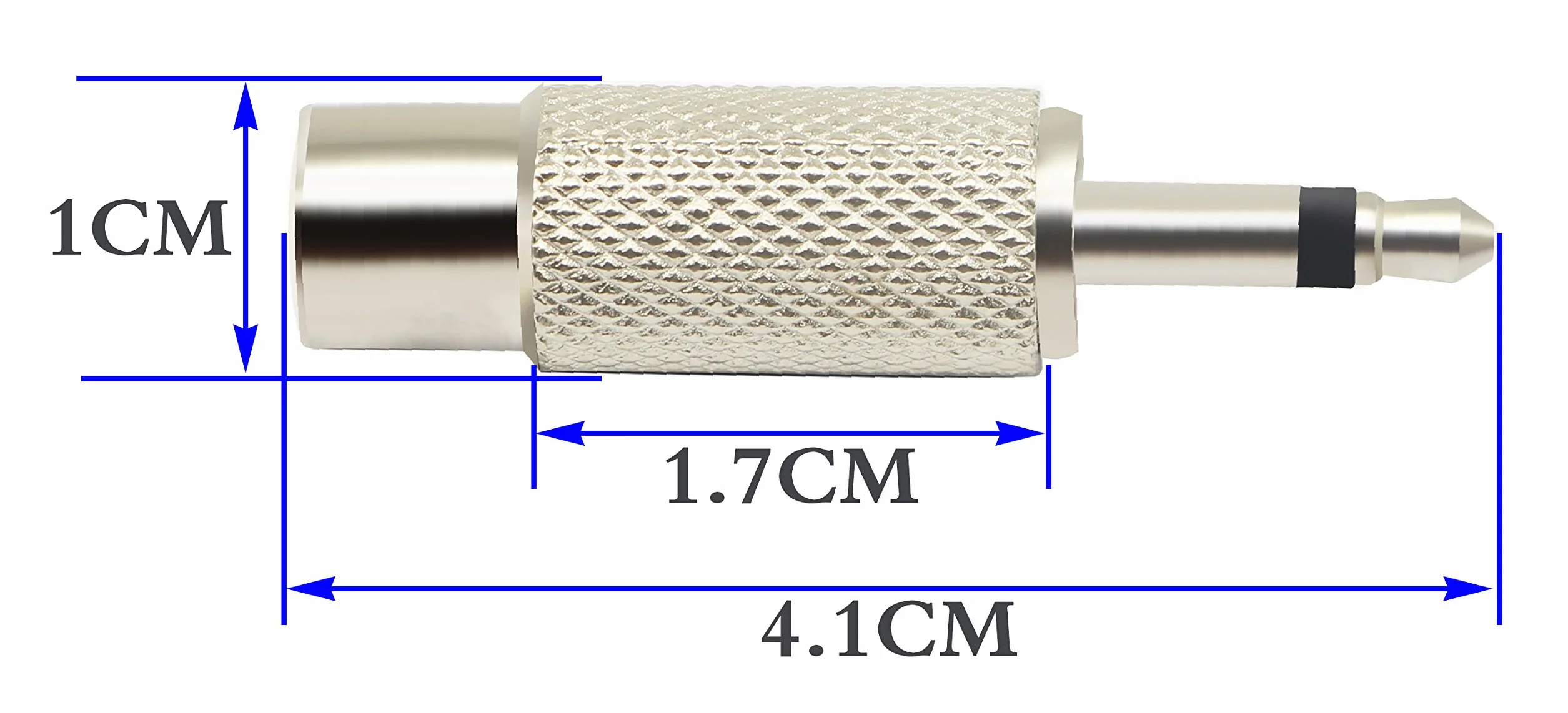 Adaptateur RCA vers 3,5mm Audio TS, connecteur 2pôles mâle vers RCA Femelle, Compatible Haut-parleurs, téléphones, mp3, Argent 2 pièces