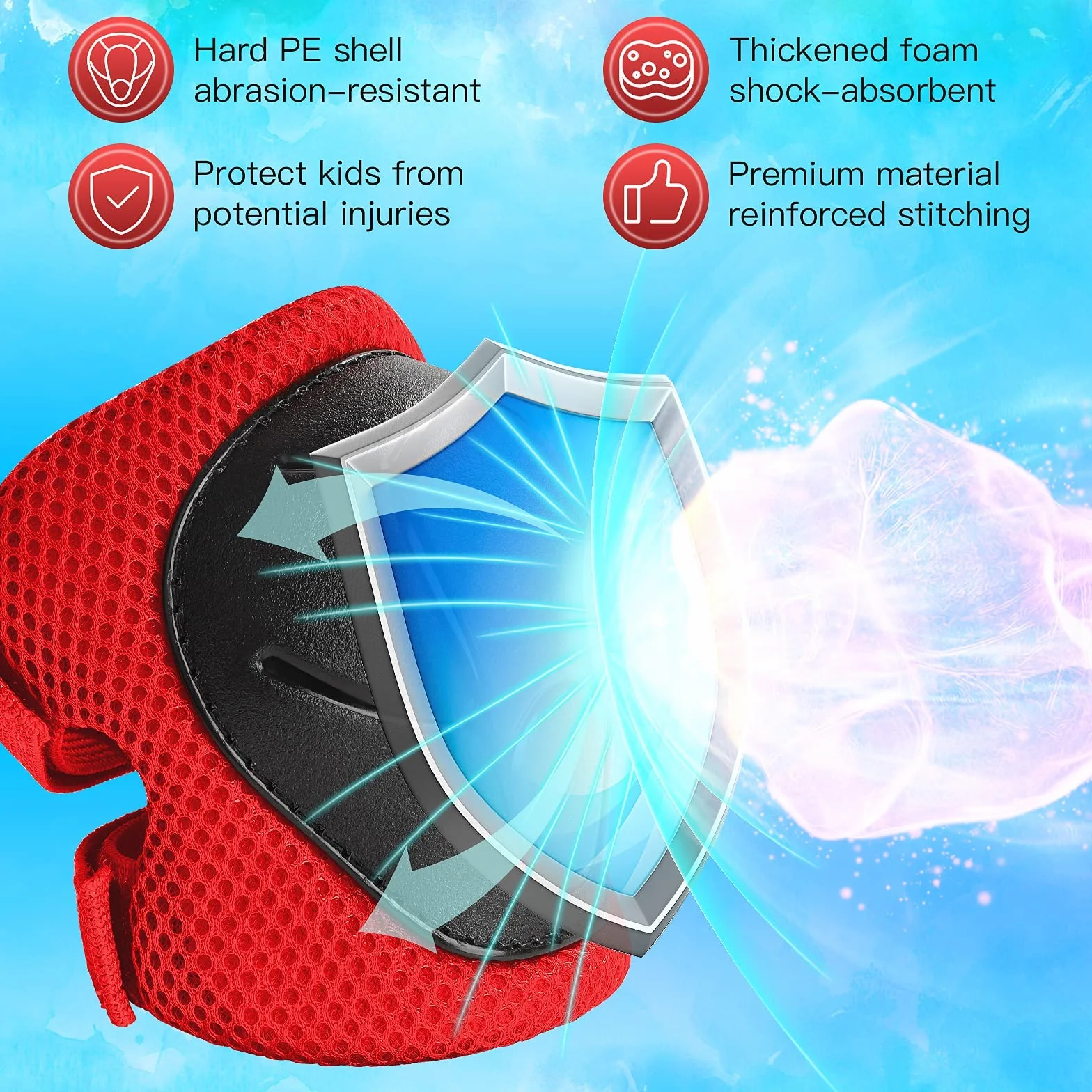 Protections pour Enfants Patins en Ligne Genouillères 3-8 Ans
