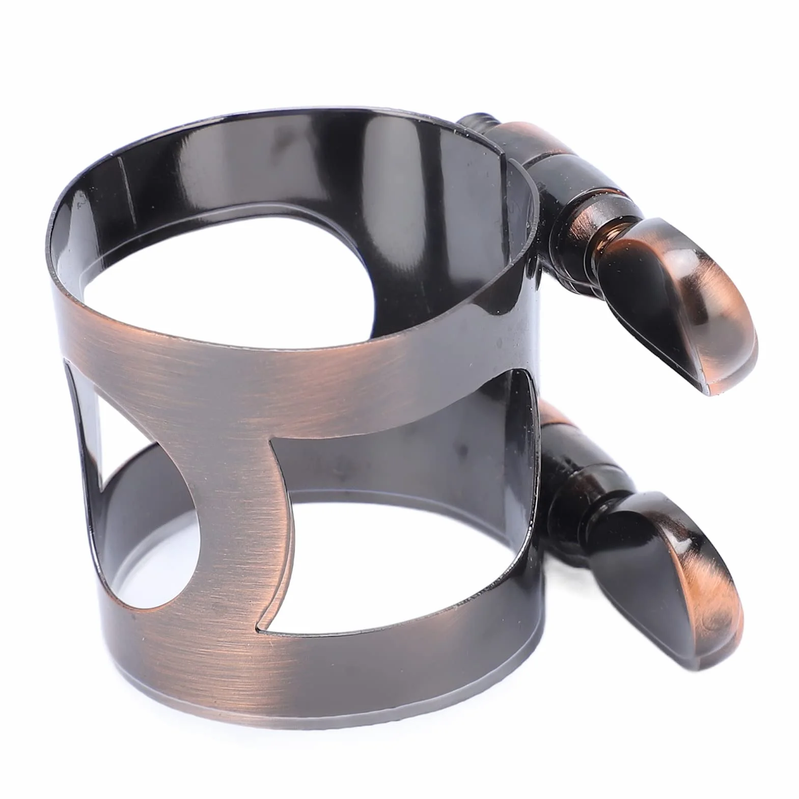 Ligature de Clarinette Métal Clip Fixation Anche Rouge Antique