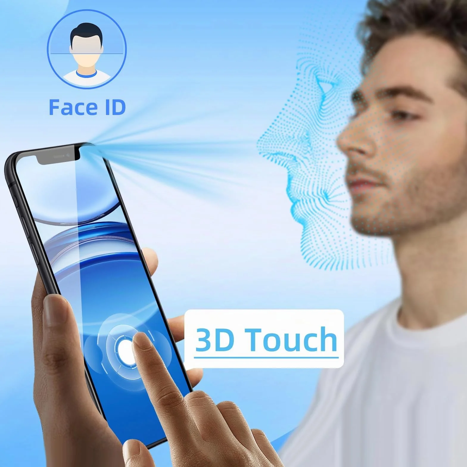 DTD Écran LCD pour iPhone 11, 3D Touch Remplacement Verre Digitizer Pièces 6,1 Pouces de Rechange, Compatible avec modèle A2111, A2221, A2223 (Remarque : écran LCD Uniquement)