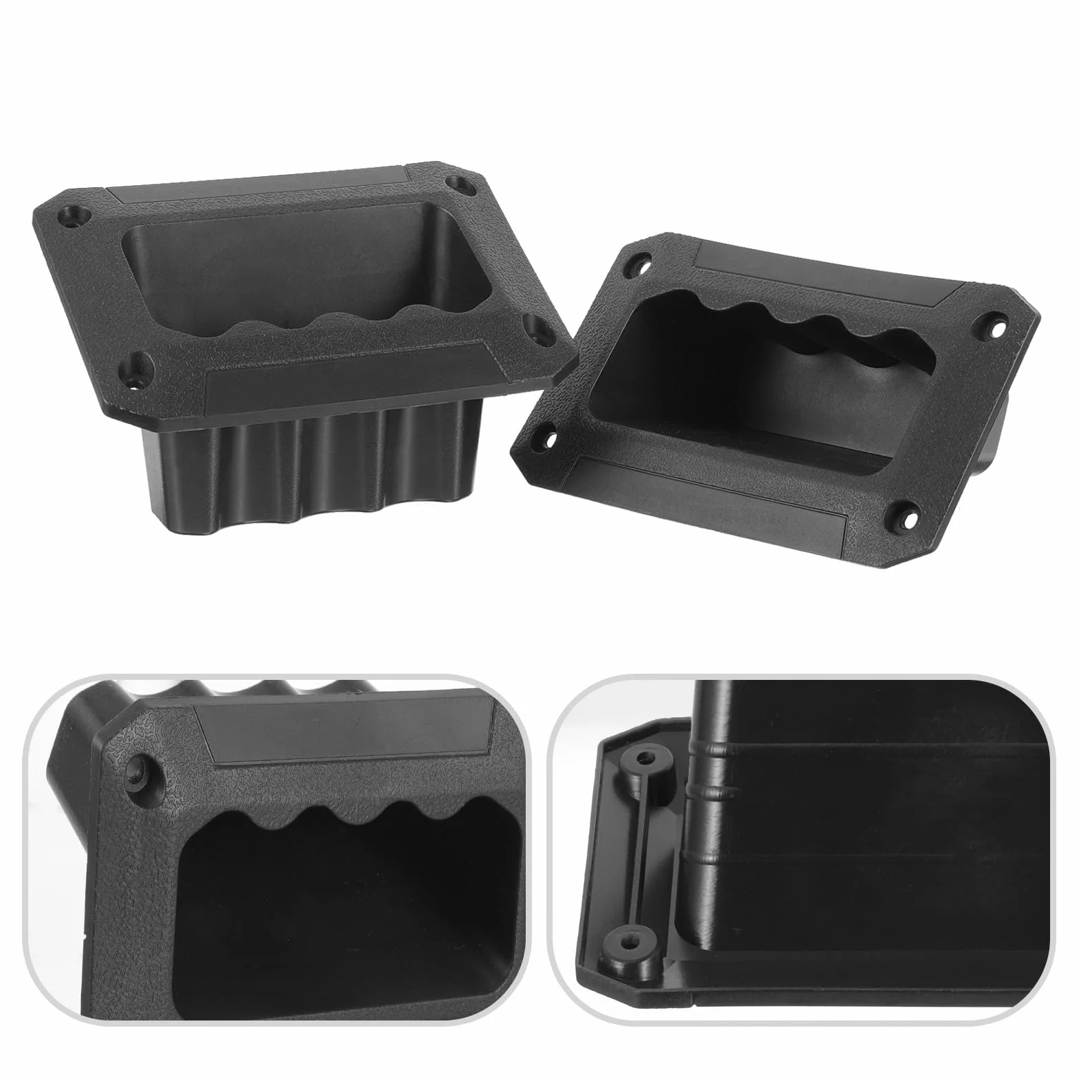 Lot de 8 Poignées Latérales en Plastique Noir pour Haut-Parleur 128X89 MM Poignées de Transport Robustes et Faciles à Saisir Remplacement pour Boîtier D’Enceinte Professionnel