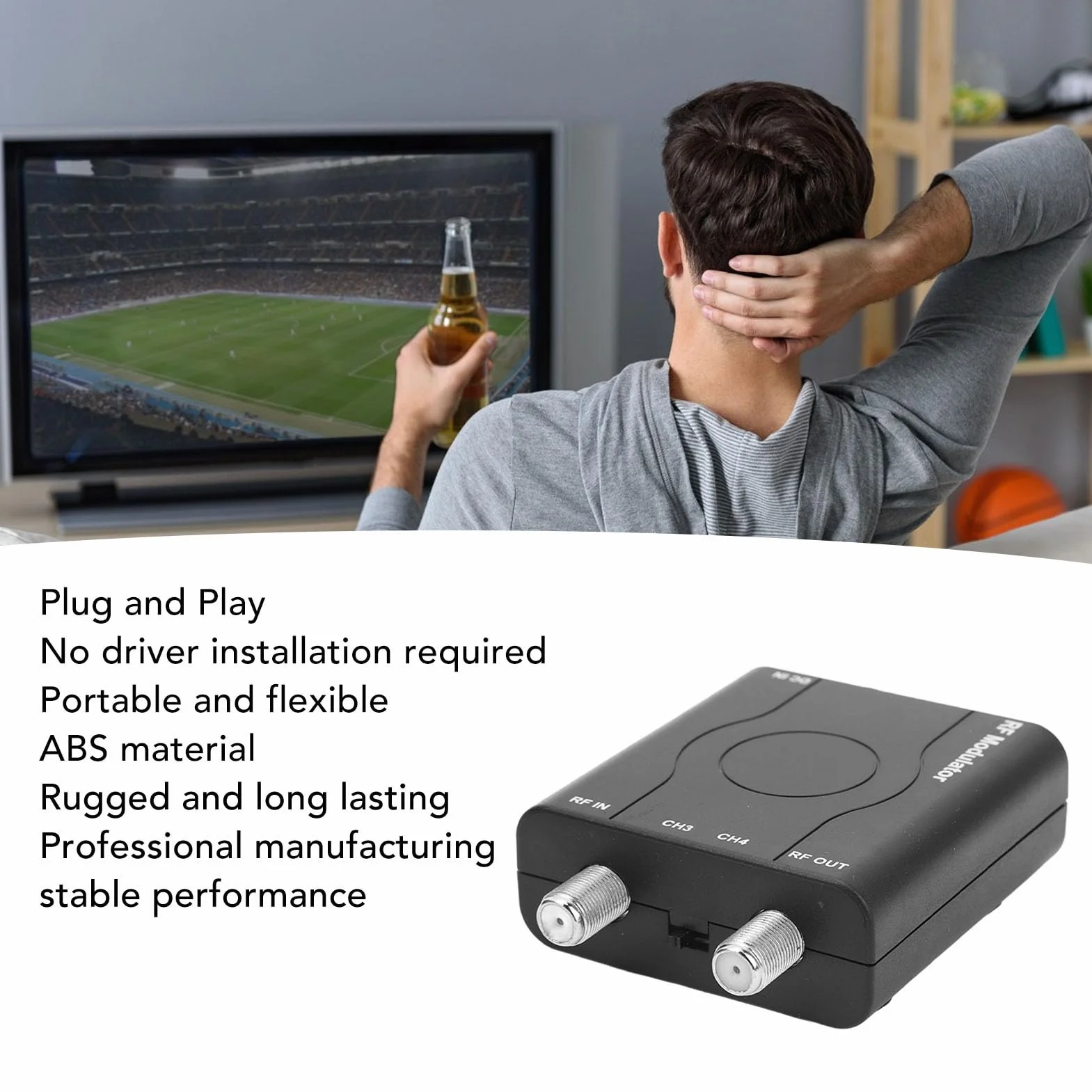 Adaptateur HDMI vers coaxial HDM61 convertisseur RF vers HDMI 1080p NTSC CH3 CH4 modulateur RF