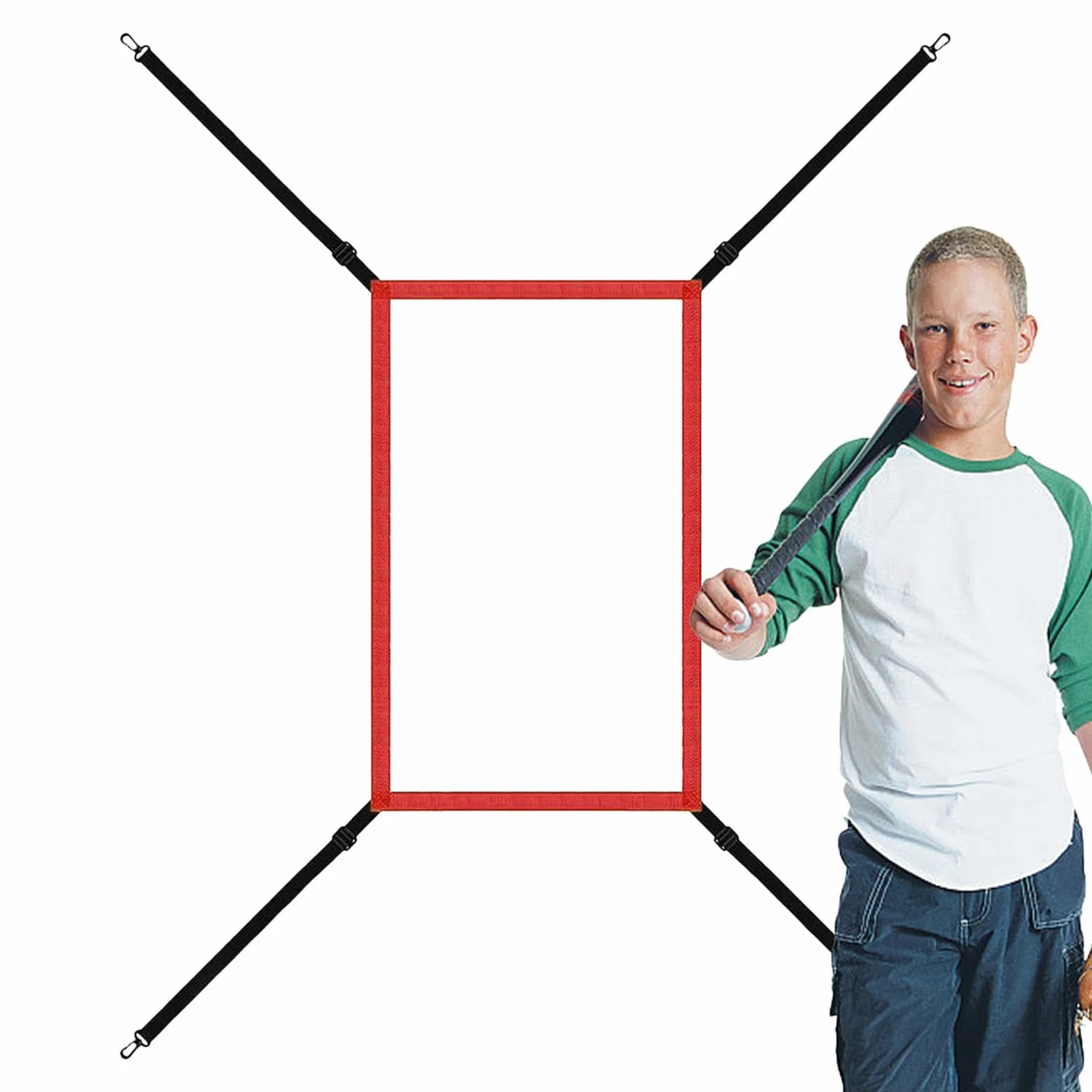 Cible de pitching Net Strike Zone – Filet d'entraînement baseball softball avec sangle de fixation