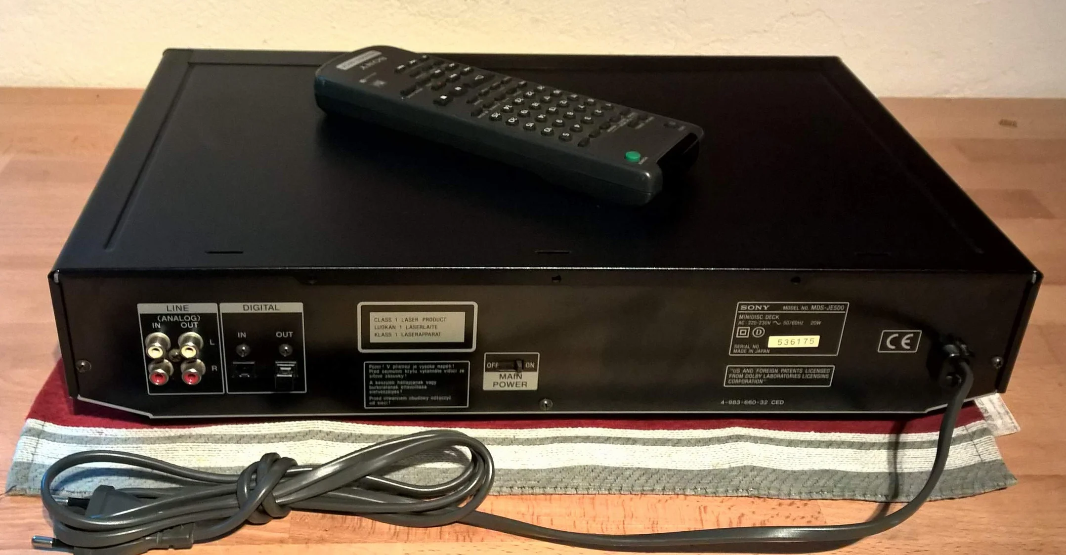 Sony MDS-JE500 Lecteur/Enregistreur MiniDisc