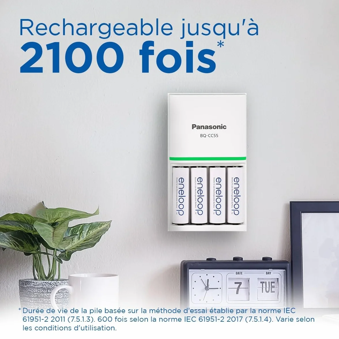 Piles eneloop Pro Ni-MH AAA Rechargeables 4 pièces