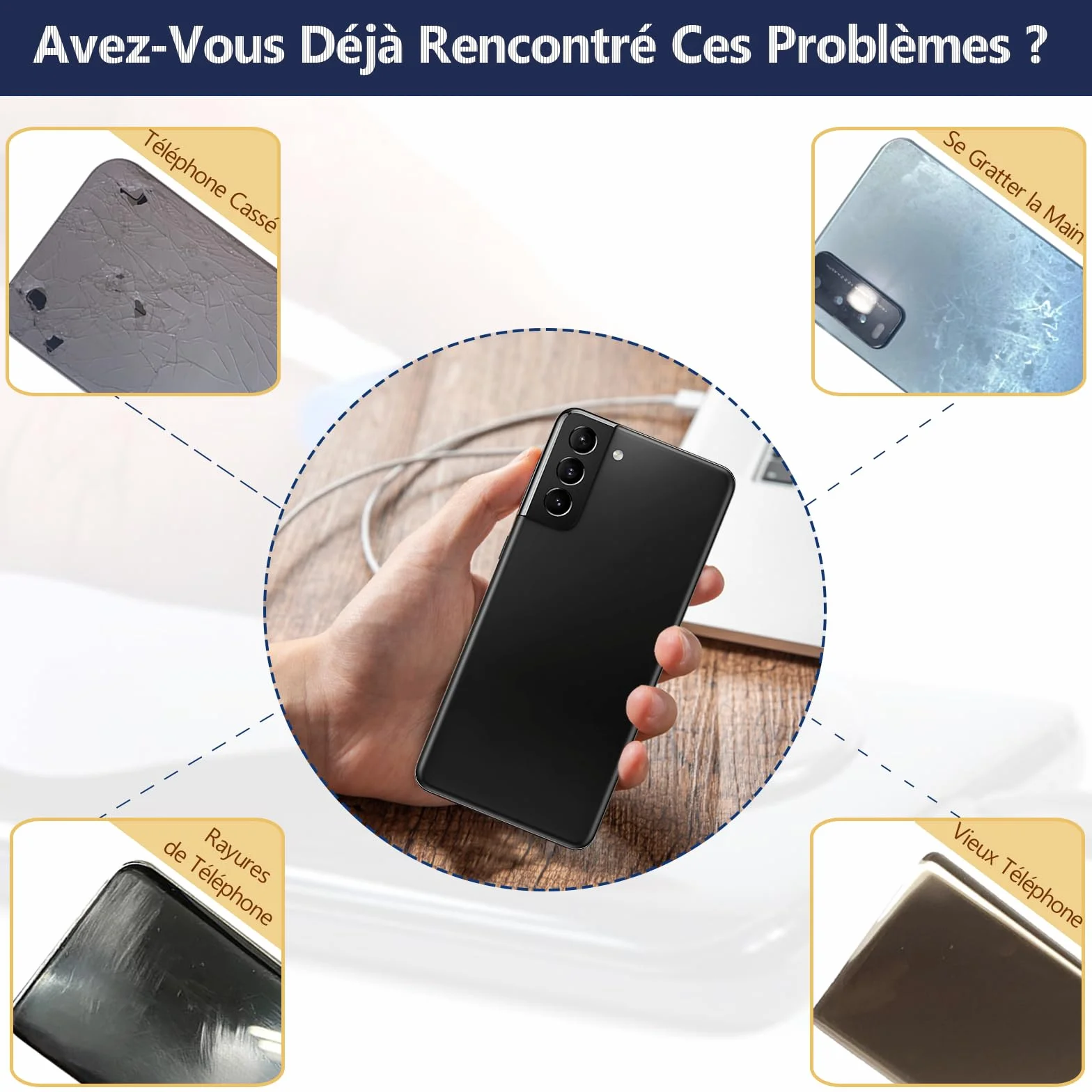 RongZy Coque Arrière pour Samsung Galaxy S21 Plus 5G Batterie Couvercle Rechange pour Galaxy S21 Plus 5G SM-G996B Cache Batterie pour Téléphone de Remplacement(Noir)