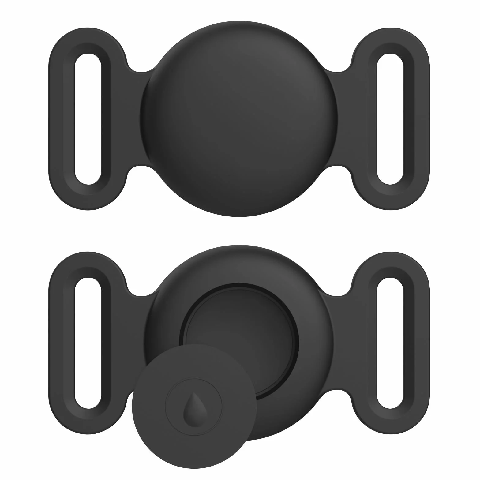 Vancle Airtag Étuis Collier pour Chien et Chat, Coque en Silicone Étanche pour Apple AirTag GPS Finder, 1pc Housse de AirTag Protection pour Pet Colliers de Compagnie Anti-Perte Porte-clés AirTag