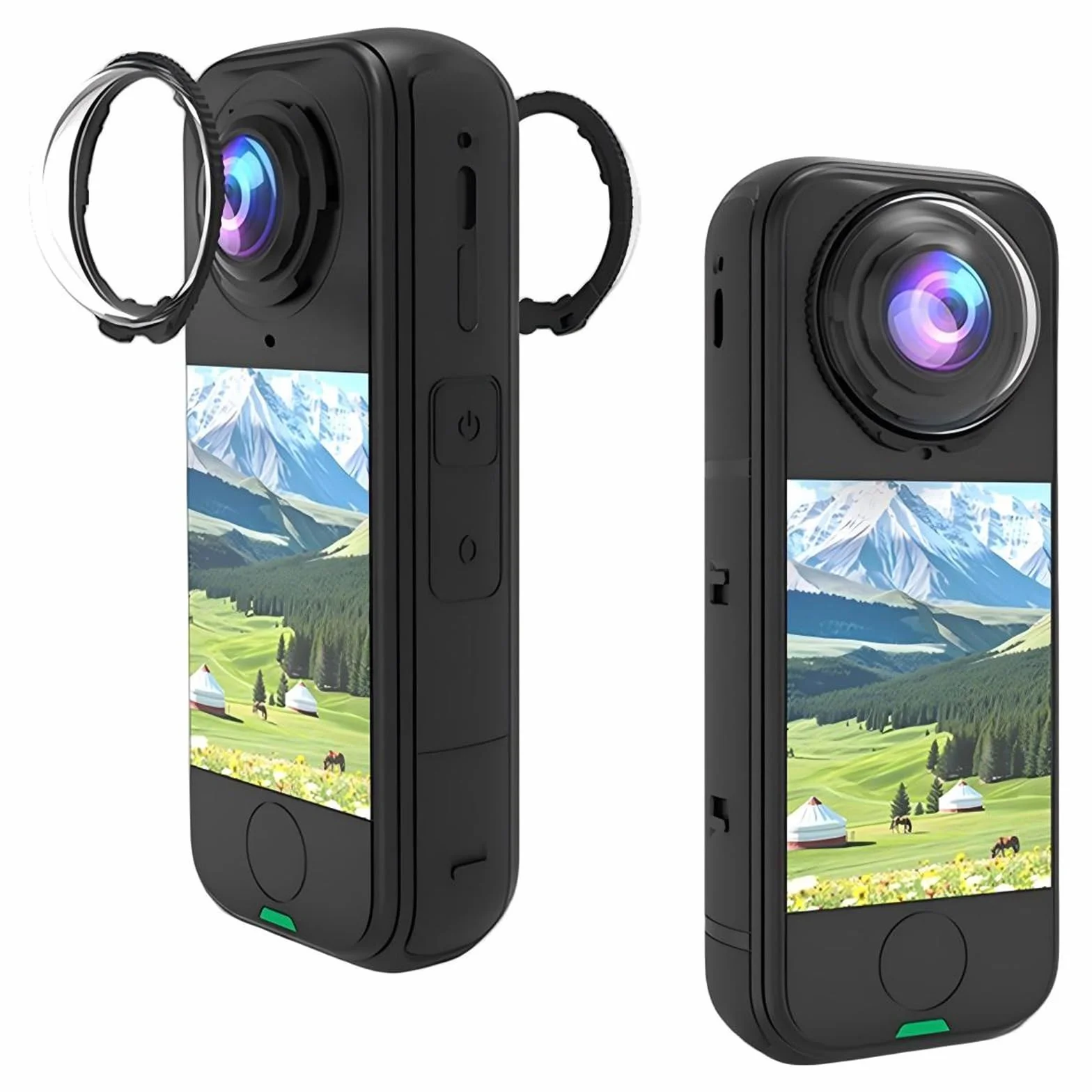 Protections d'objectif de qualité supérieure pour Insta360 X4 Air, haute transparence 10H optique en verre trempé avec revêtement AR, compatible avec les accessoires d'appareil photo Insta 360