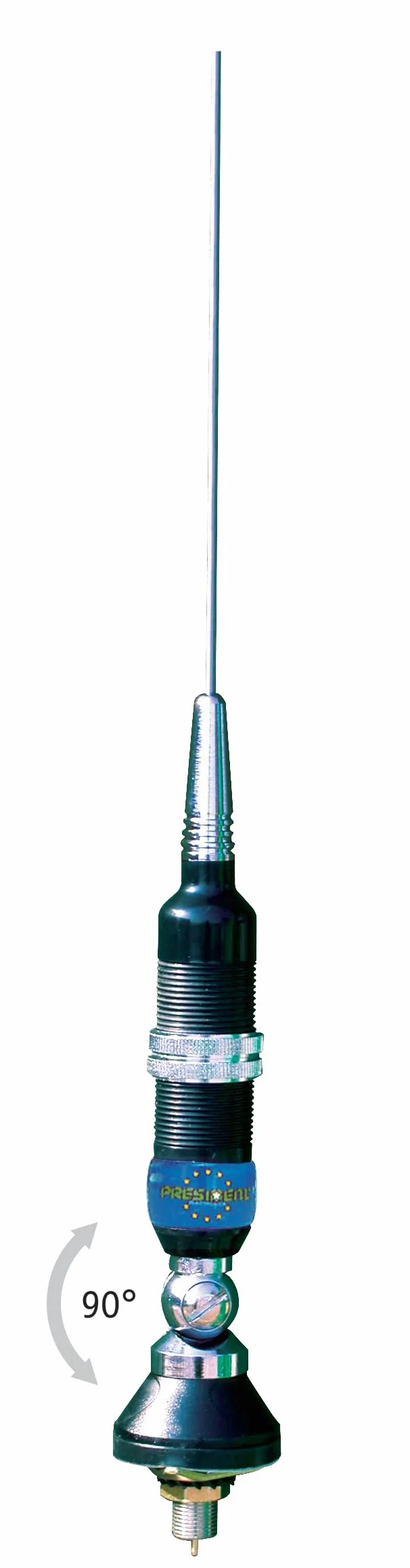 Antenne CB PRESIDENT Maryland 155 cm 26-28 MHz avec Support de Fixation Fixe et Câble Inclus