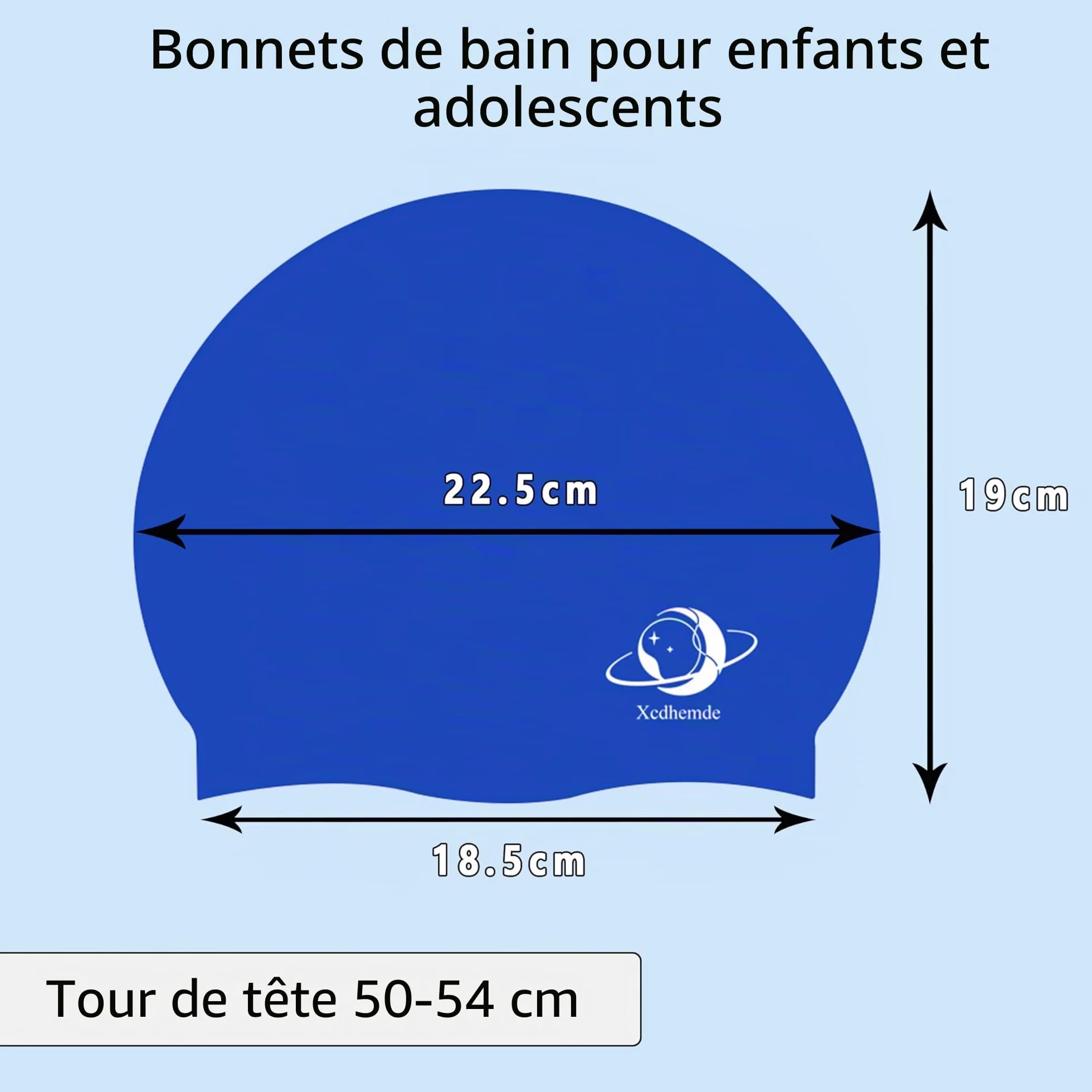 Bonnet de Bain Enfant Silicone Natation Piscine Confortable Souple