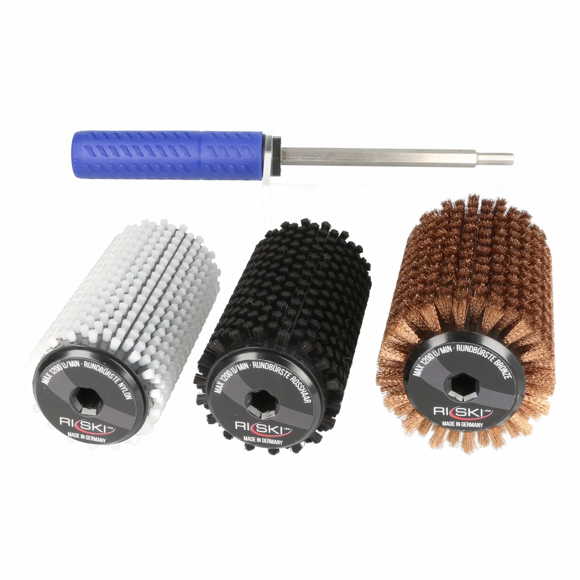 RiSki Lot 5 Brosses Rondes 100 mm pour Ski Alpin, Ski de Fond et Snowboard