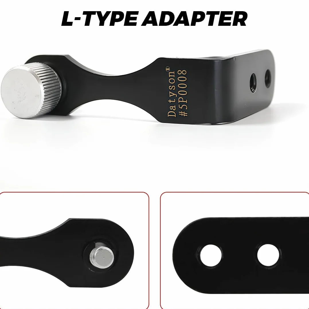L Metal Binocular Adapter, Adaptateur Universel pour trépied binoculaire, Support en L, Adaptateur de Montage en métal 50 mm Compatible avec tous les trépieds 1/4, télescope, caméra, Noir