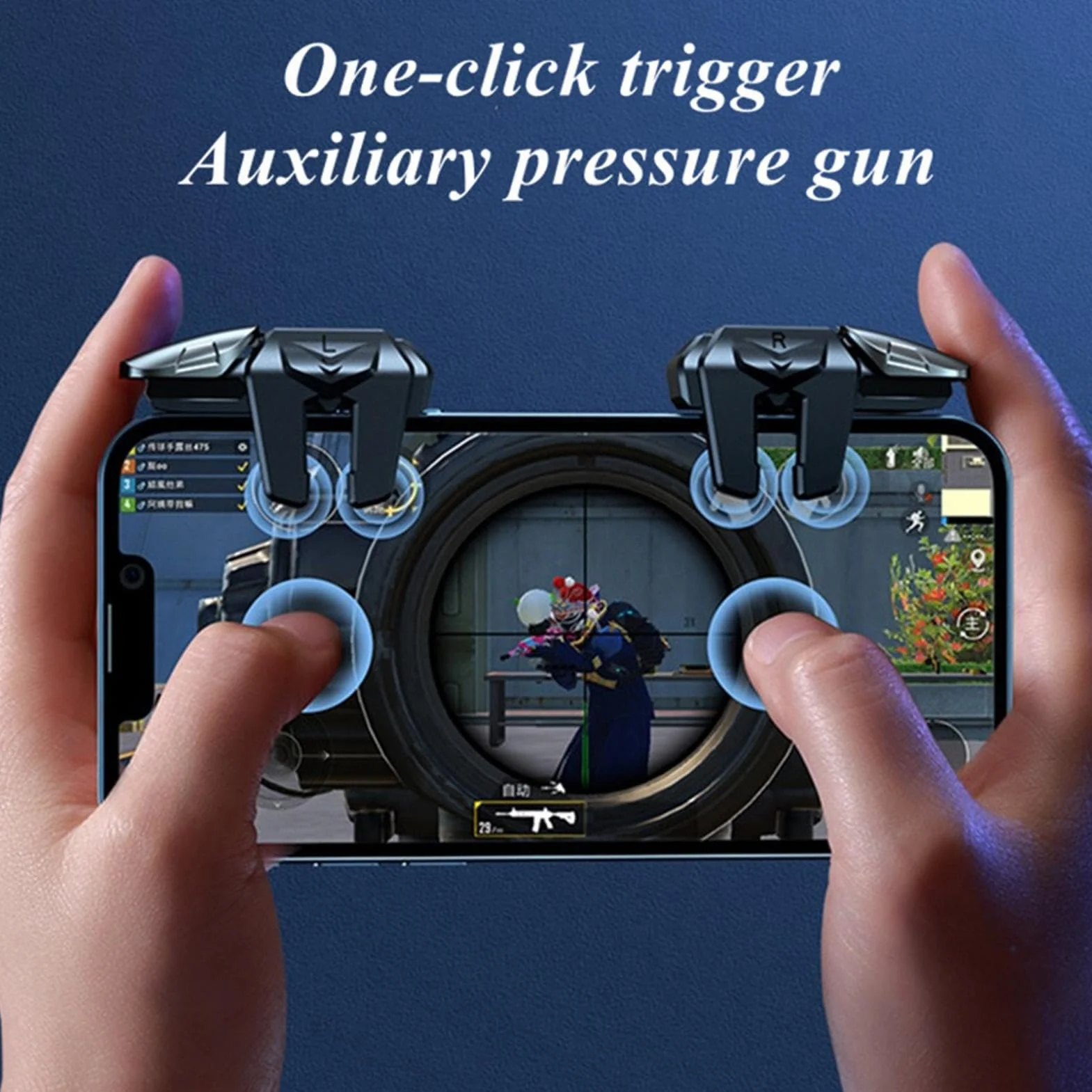 Déclencheurs De Jeu pour Téléphones, Contrôleur De Jeu Gachette, Déclencheur De Contrôleur De Jeu, L1R1 Manette De Jeu pour PU-BG Téléphone Intelligent, Manettes De Contrôleur Sensibles