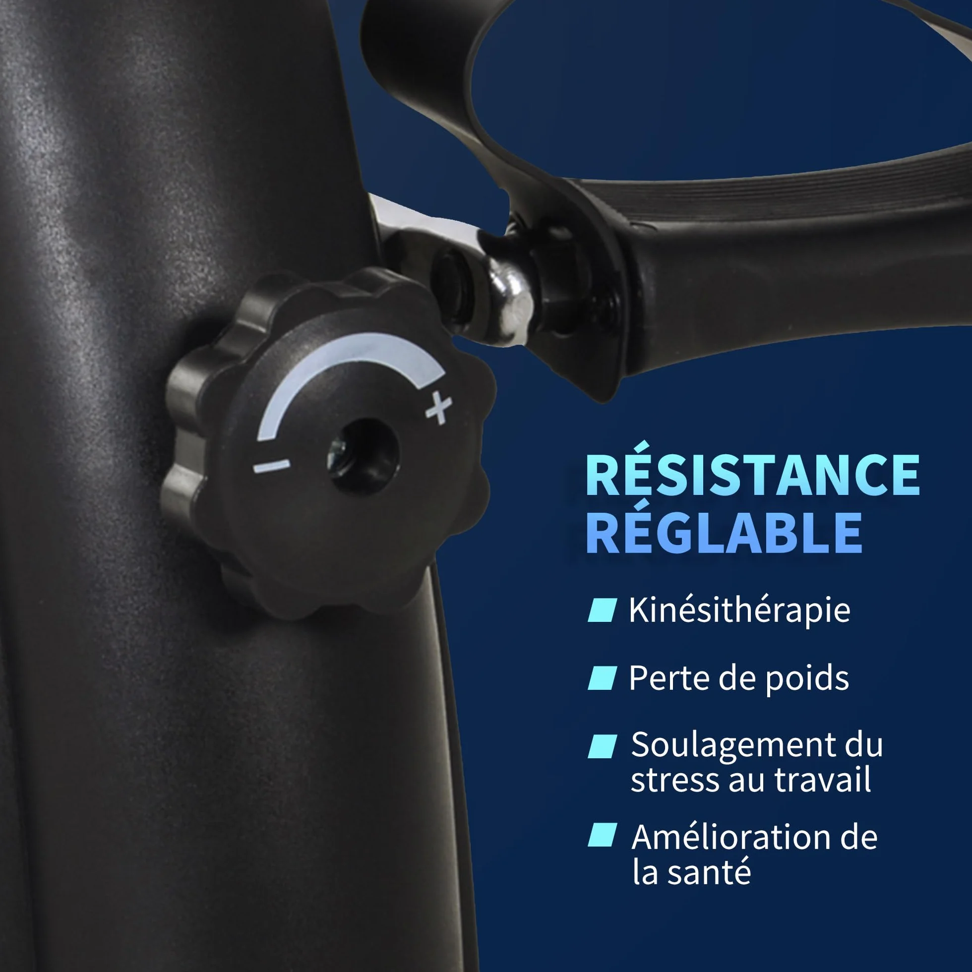 HOMCOM Mini vélo d'appartement bras jambes fitness écran LCD 35x40x31 cm noir