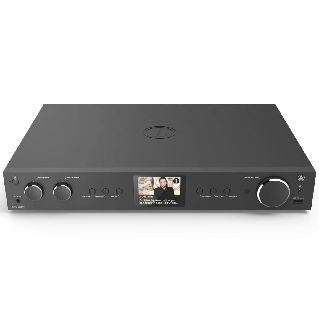 Hama iTuner Hi-FI DIT2105SBTX Dab+ Bluetooth (Tuner Internet Radio FM Dab, Tuner HiFi, Radio numérique, RX/TX, WiFi, Spotify Connect, Amazon Music, App UNDOCK, Port USB, télécommande) Noir