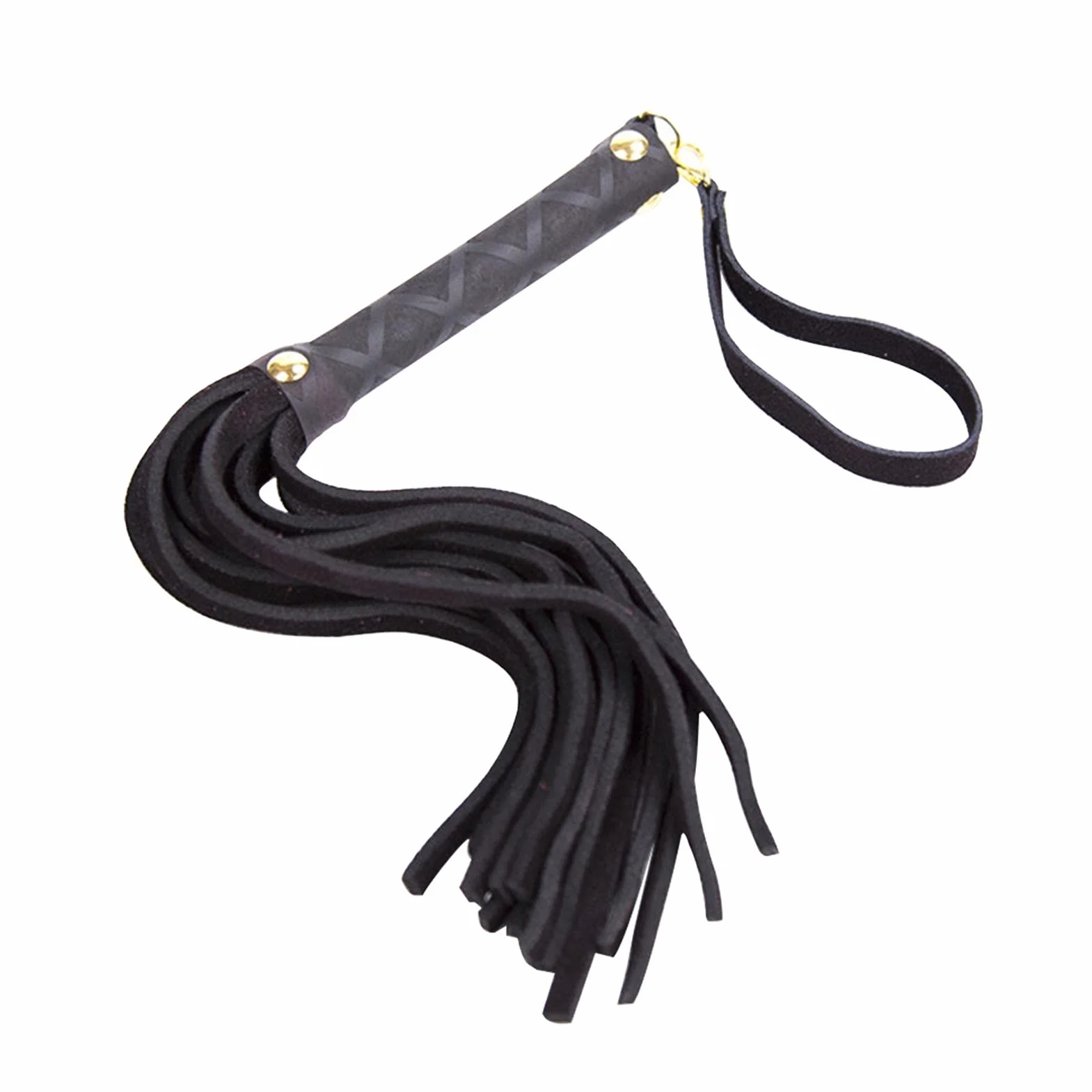 Cravache d'équitation fouet poignée souple harnais cuir synthétique outil enseignement accessoires costume noir