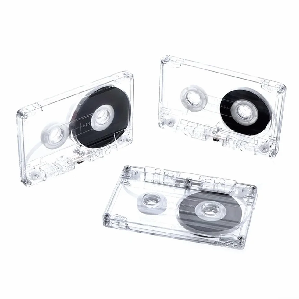 Cassette audio magnétique vierge 90 minutes, taille standard, compact 9,9 x 6,3 cm, pour enregistrement vocal et musique