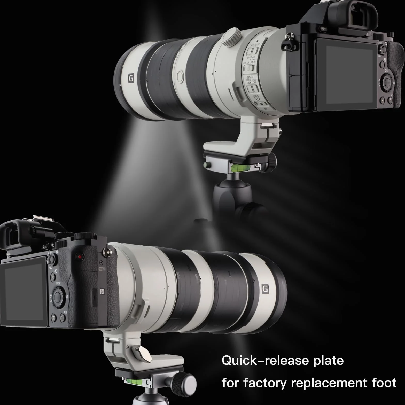 Leftfoto Plaque d'objectif pour Sony FE 200-600 mm f/5.6-6,3 G OSS (SEL200600G) Objectif de Remplacement Pied Montage - Arca Style Suisse