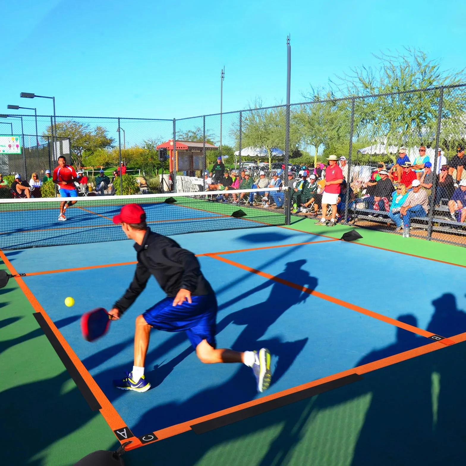 Kit de marquage de terrain de pickleball TOBWOLF, marqueurs de lignes temporaires portables avec ruban adhésif et 8 sacs de sable