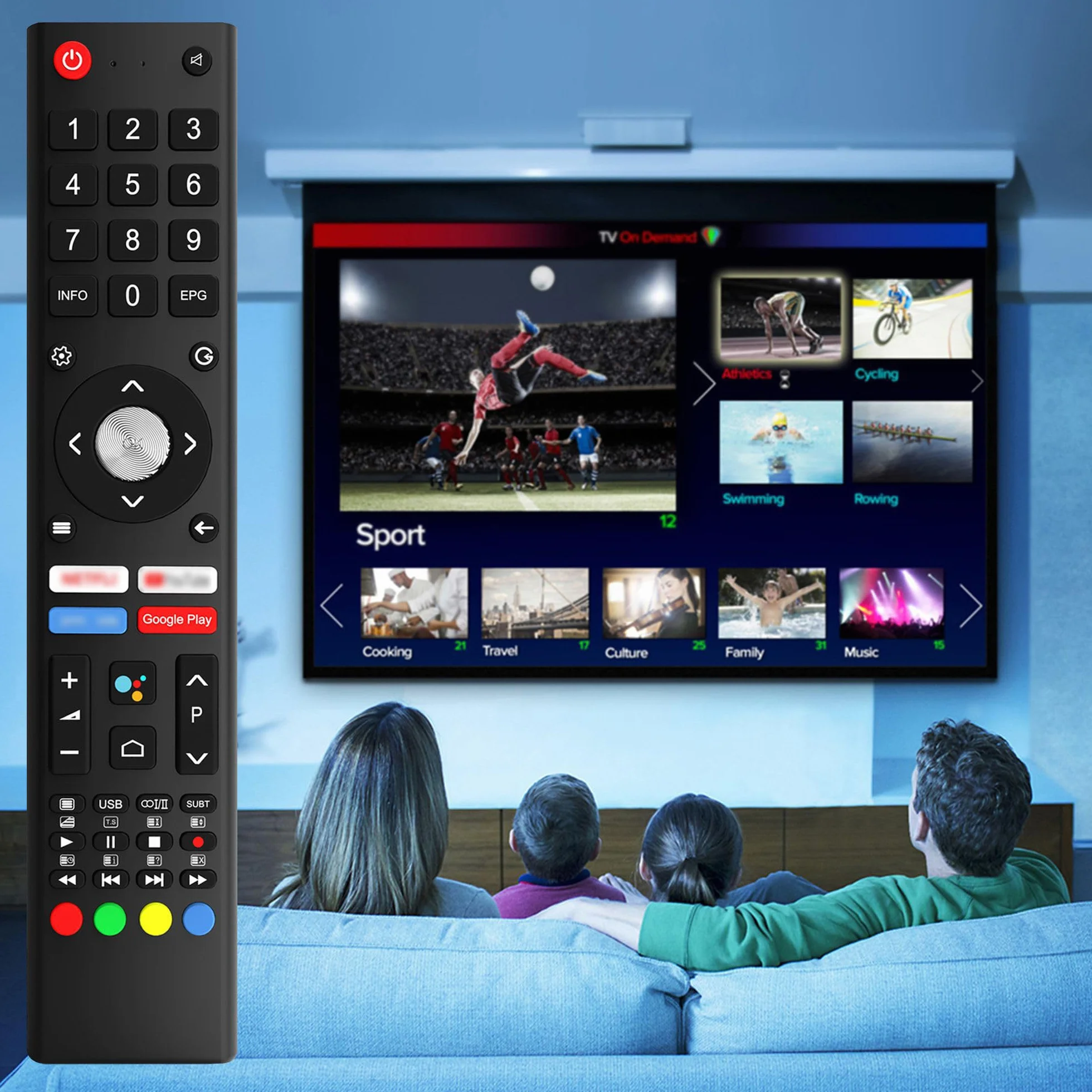 Télécommande TV de Remplacement pour ChiQ/Changhong/SABA – Compatible L32H7S, L40H7A, L50H7A, U55IP7UHD,etc - Aucun réglage requis