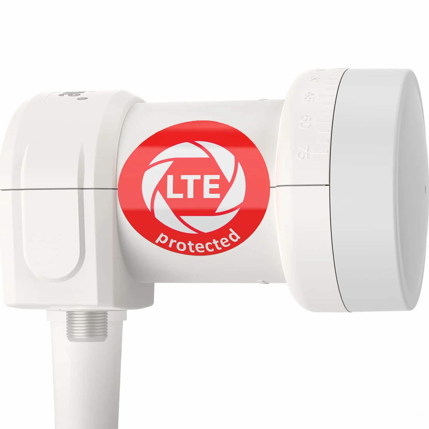 DUR-line +Ultra Single LNB - 1 Participant Blanc - avec Filtre LTE [ Test TRÈS Bien *] 1-Fois, numérique avec Protection Contre Les intempéries, Full HD, 4K,Qualité Premium