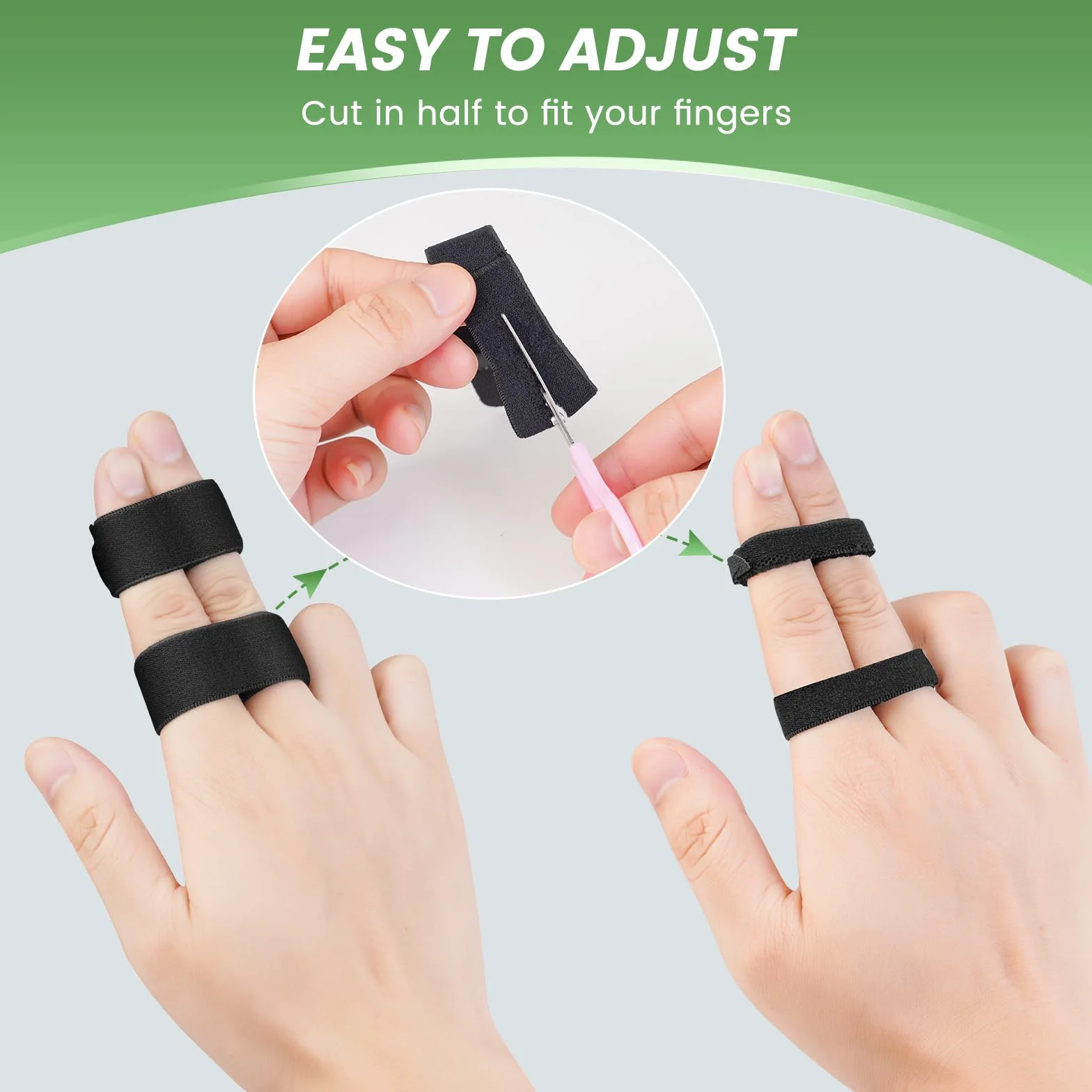 Lot de 10 Bandes de Maintien Doigts, Attelle pour Orteil Cassé, Réutilisables Protection des Doigts pour Blessures Sportives