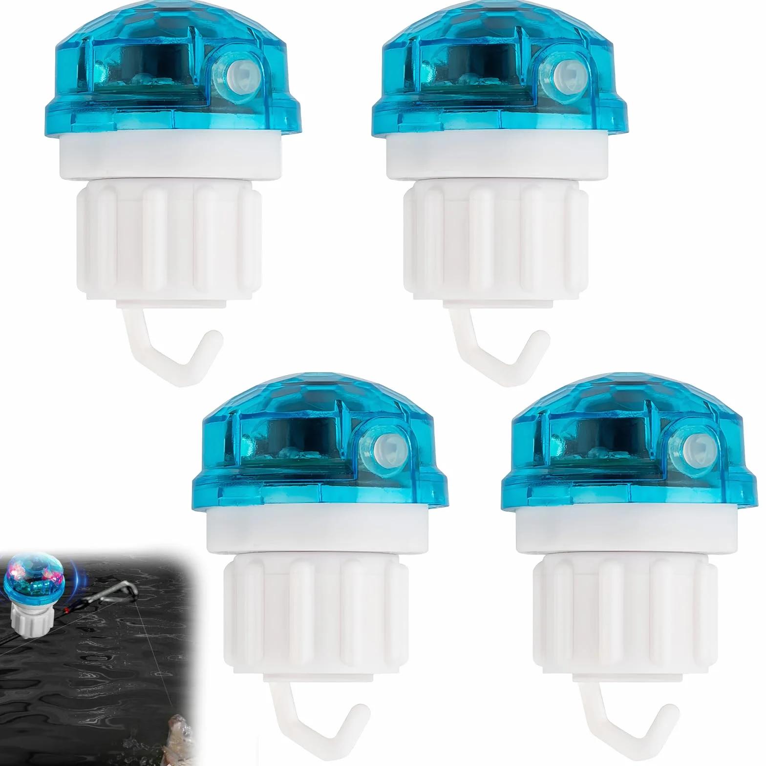 Détecteur de touche électronique LED 4 pièces avec capteur de mouvement pour pêche