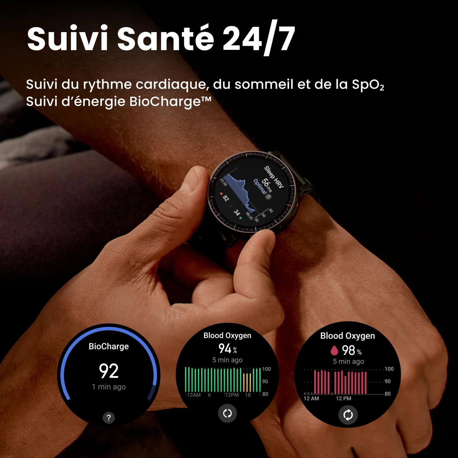 Amazfit Active Max Montre Connectée 48mm, Écran AMOLED 1,5", 25 Jours d'Autonomie, GPS, NFC, 4 Go Stockage