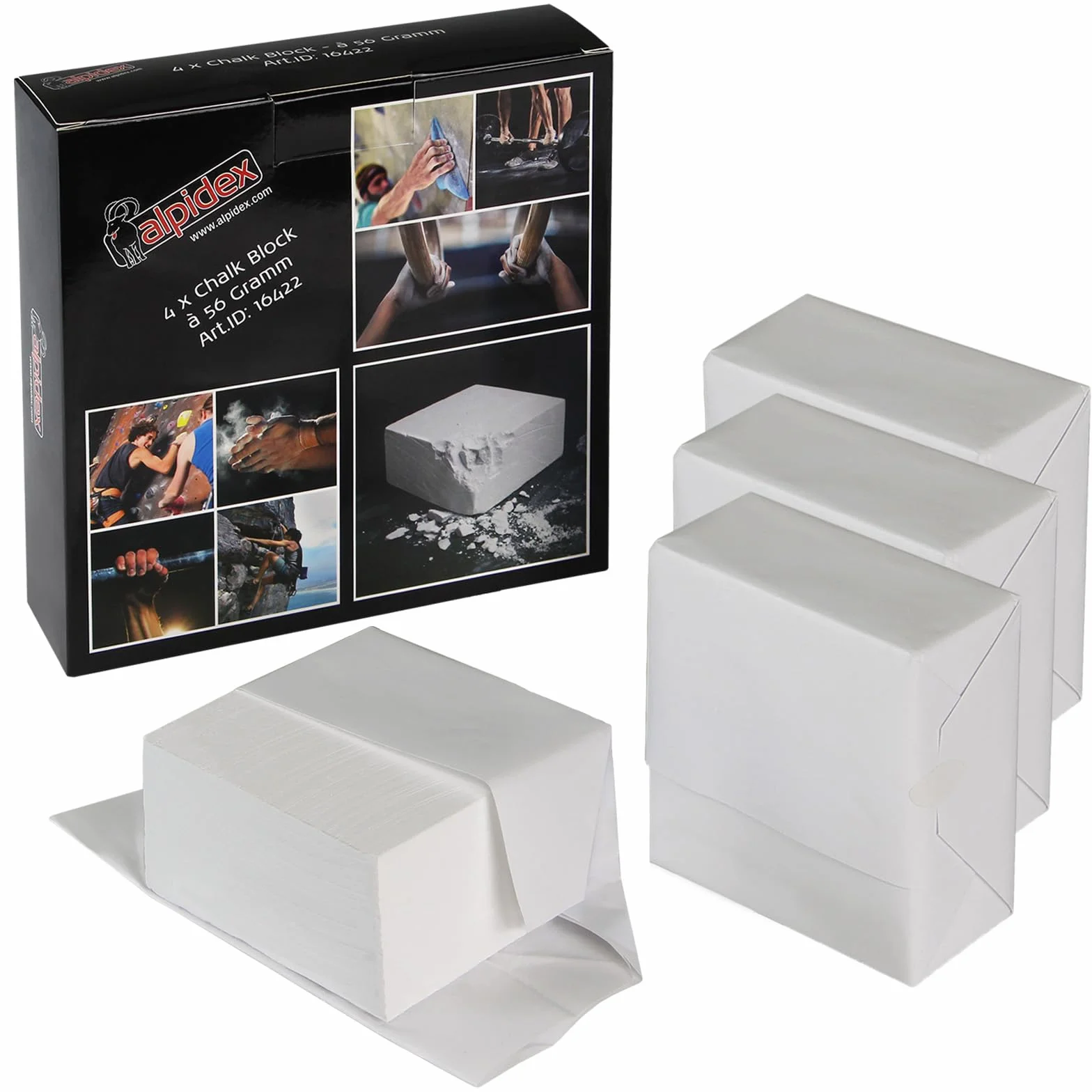 ALPIDEX Bloc De Craie 56 g Chalk Sport Escalade Gym Haltérophilie Magnésie