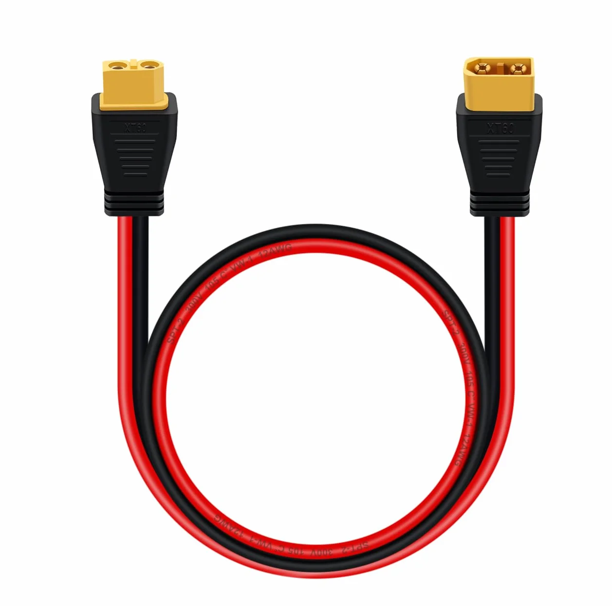 Câble Extension XT60 Mâle vers Femelle 12AWG Rallonge de Câble XT60 pour RC Battery, Portable Power Station, Battery Pack (3 m)