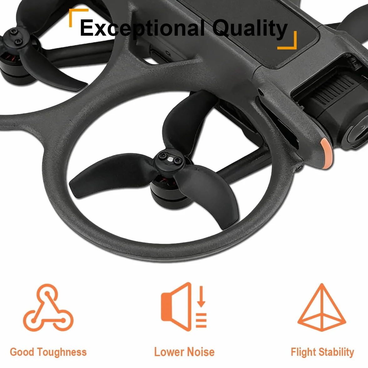 Hélices 3032S de Rechange pour Drone DJI Avata 2, Pales de Drone Pliables à démontage Rapide et à Faible Bruit, pièces et Accessoires pour Avata 2 avec vis et Tournevis (Noir)