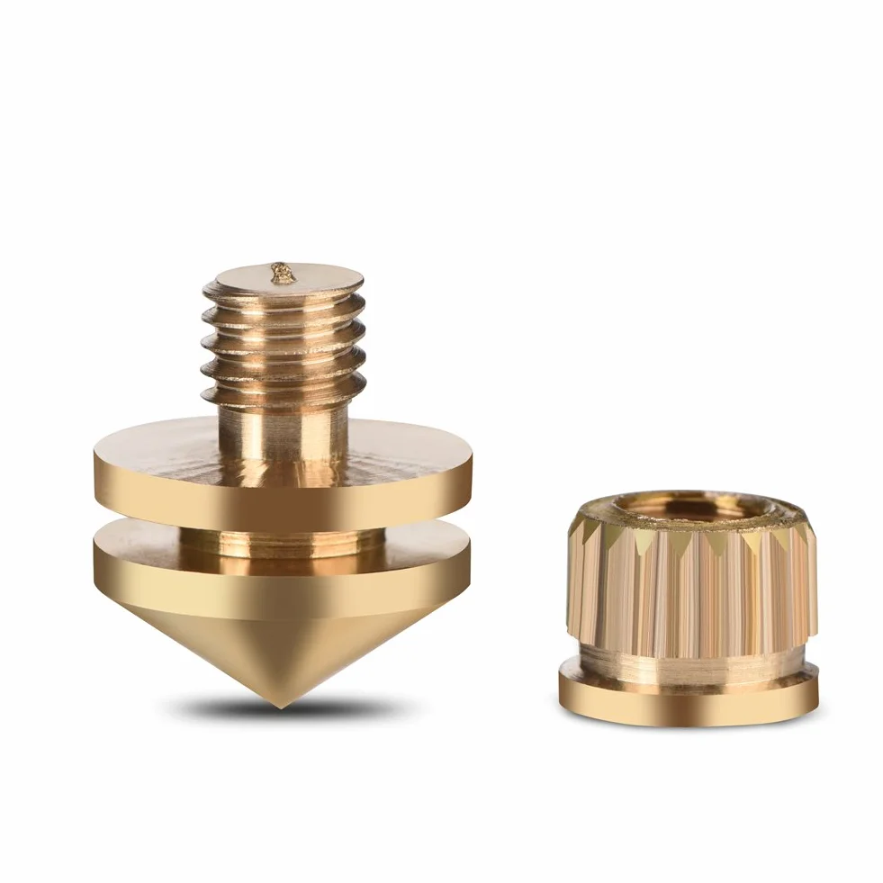 VBESTLIFE 8 pièces en Laiton Pointes de Haut-Parleur, Pointes de Boxe de Choc pour l'amplificateur de Haut-Parleur d'équipement HiFi