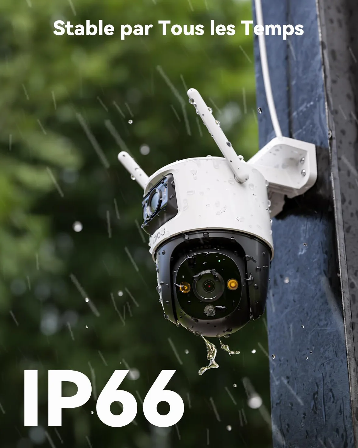Imou 4K(5MP+3MP) Caméra Surveillance WiFi Extérieure à Double Objectif, 360° Caméra IP Exterieur WiFi, AI Détection Humaine/Véhicule, Suivi Automatique, Vision Nocturne Couleur 30M,Étanche IP66,Sirène