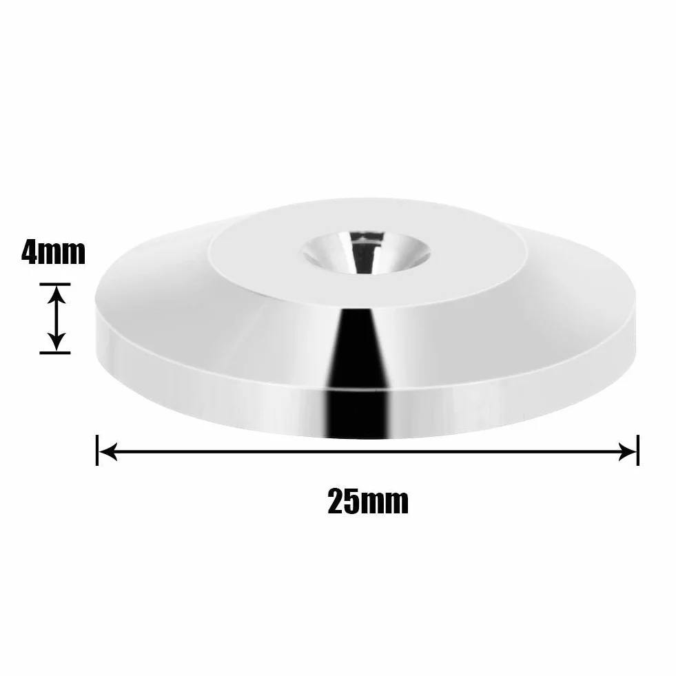 Shock Base Pad de Haut-Parleur, 8PCS Pointes de Haut-parleurs Spikes, HiFi Haut-Parleur Amplificateur Audio CD Isolation Pied Cône Pieds Antichoc Base Pad pour Amplificateur, CD(Argent)