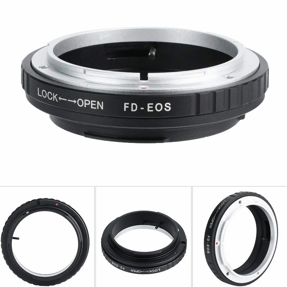 Adaptateur d'objectif Canon FD vers EOS EF, Bague d'adaptation macro FDEOS EF pour objectif à monture FD sur appareils photo reflex numériques Canon EOS EF, Contrôle enti