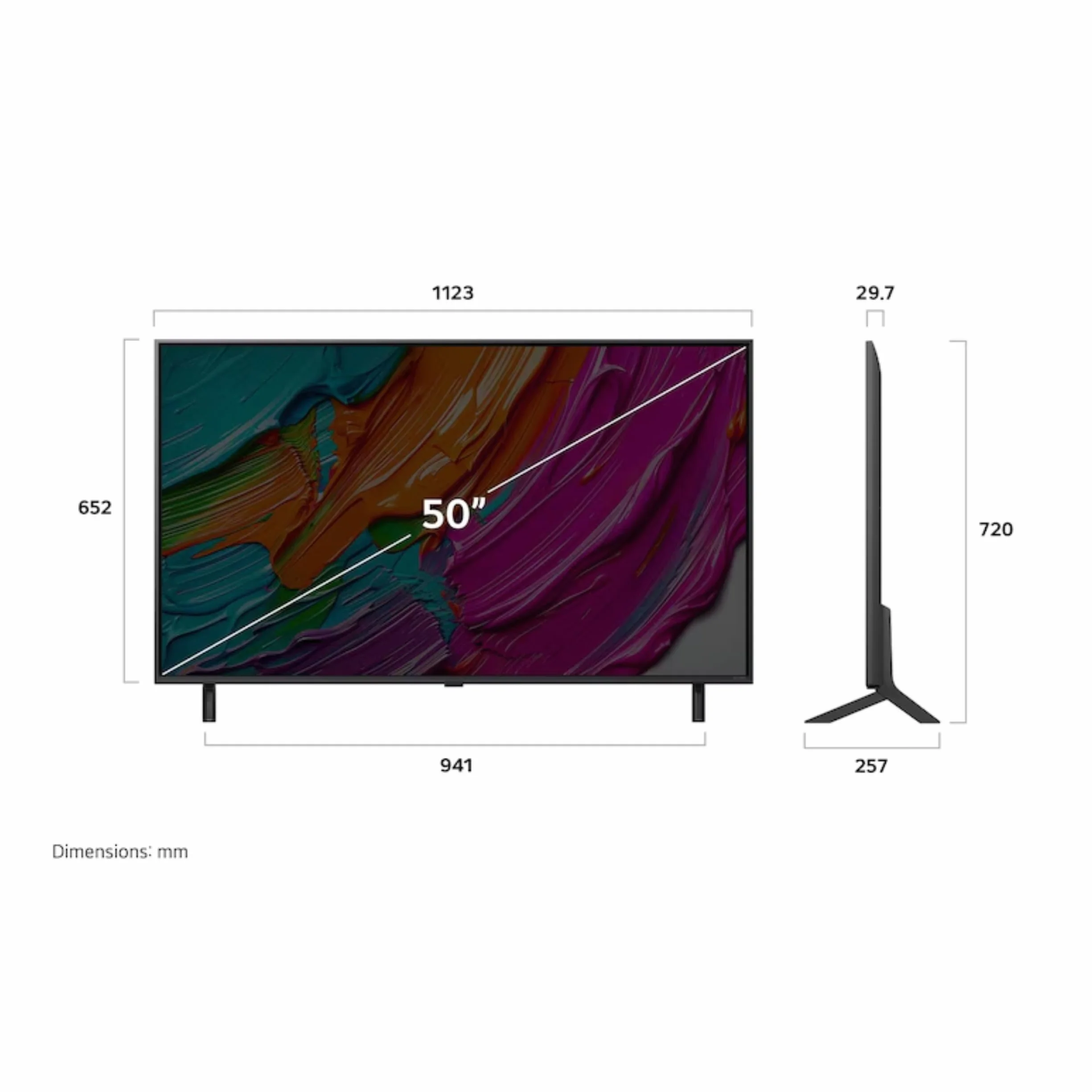 LG TV QNED AI 2025 50QNED8E 50" (126cm) 4K UHD HDR10 webOS 25 Télécommade AI Magic Remote Alexa Google Assistant AirPlay 2