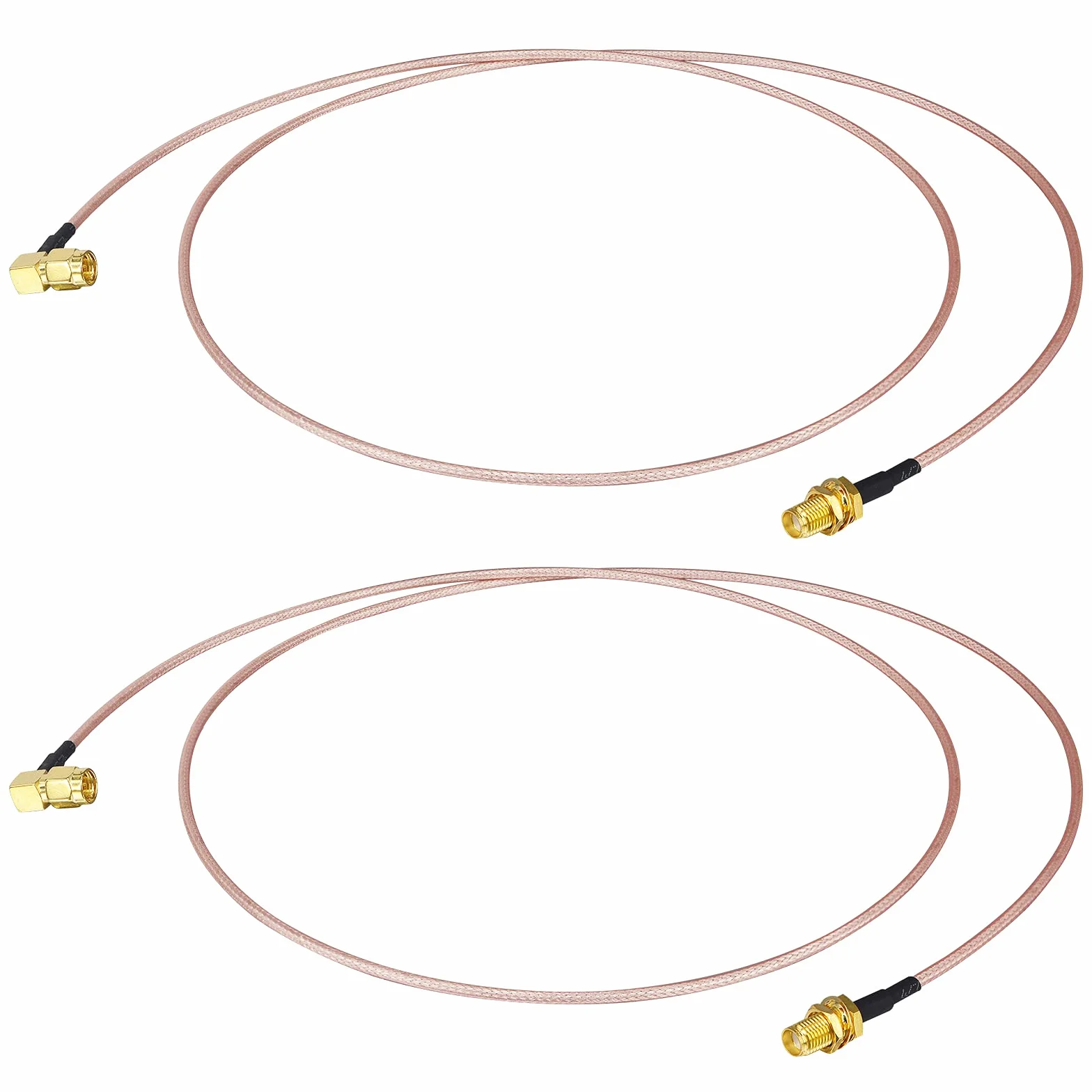 Câble Coaxial RG316 SMA Mâle vers Femelle 1M - Extension Antenne avec Connecteur Angle Droit pour Antenne Mobile/WiFi