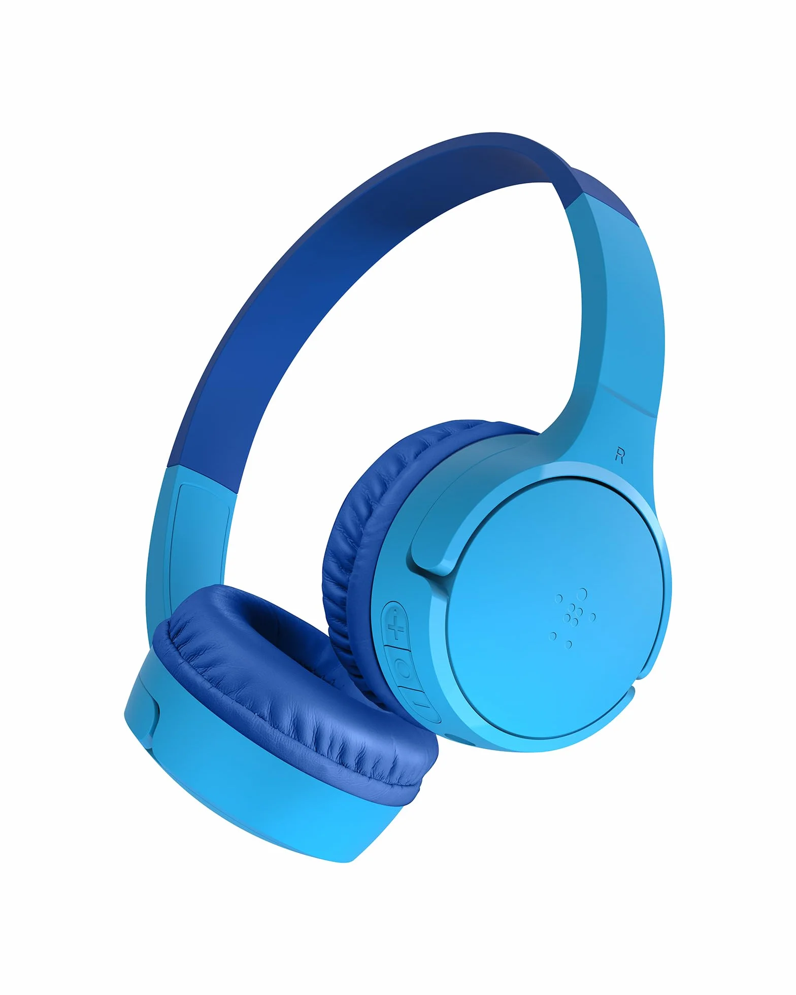Belkin SoundForm Mini Casque Audio sans Fil pour Enfants avec Micro intégré (Circum-aural, autonomie de 30 h, pour Apprentissage, Voyages, Autocollants Amusants, pour iPhone, iPad, Galaxy) - Bleu