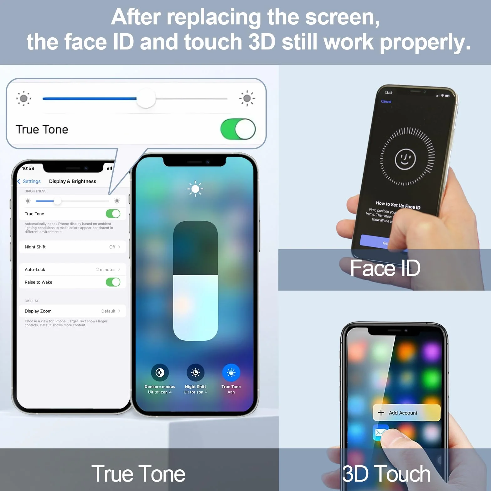 Écran pour iPhone 11 Noir 6.1 Pouces - Écran Tactile Digitizer Assembly avec Kit de Réparation Complet et Protecteur d'Écran