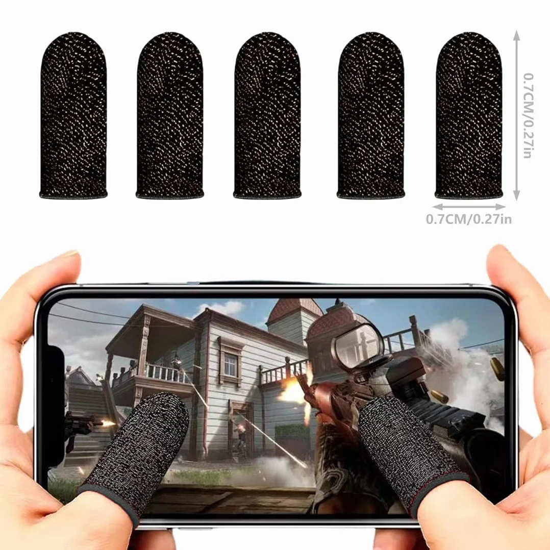 20 pièces Manchons de Doigt pour Gaming Mobile, Protection de Pouce Anti-Transpiration, Gants pour Écran Tactile Jeu Mobile