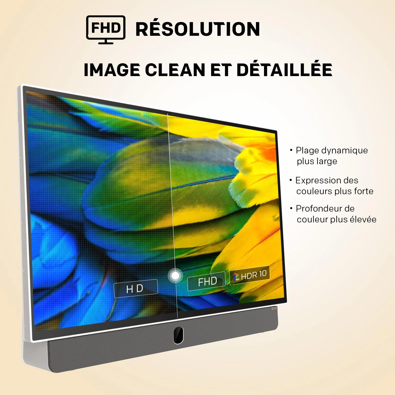 Metz TV Portable 24 Pouces (60 cm) Smart Google TV FHD avec Batterie Intégrée Poignée HDR 10 Chargeur Voiture 12V Ecran Anti-reflet Dolby Audio HDMI USB Bluetooth Wi-FI (24MPE7000 Blanc)