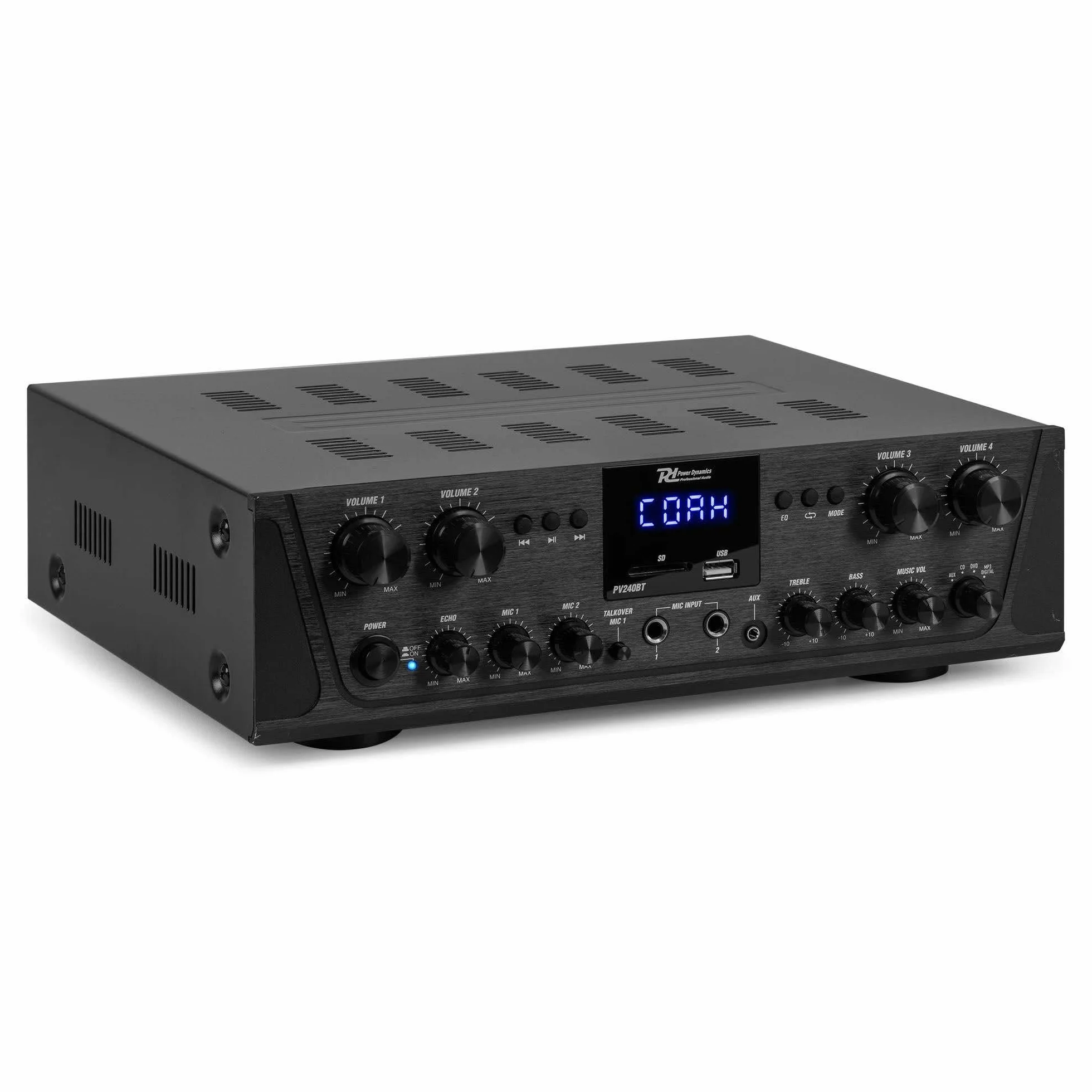 Power Dynamics PV240BT Système Audio 4 Zones 400W Amplificateur Bluetooth 8 Enceintes BGO30 Noires