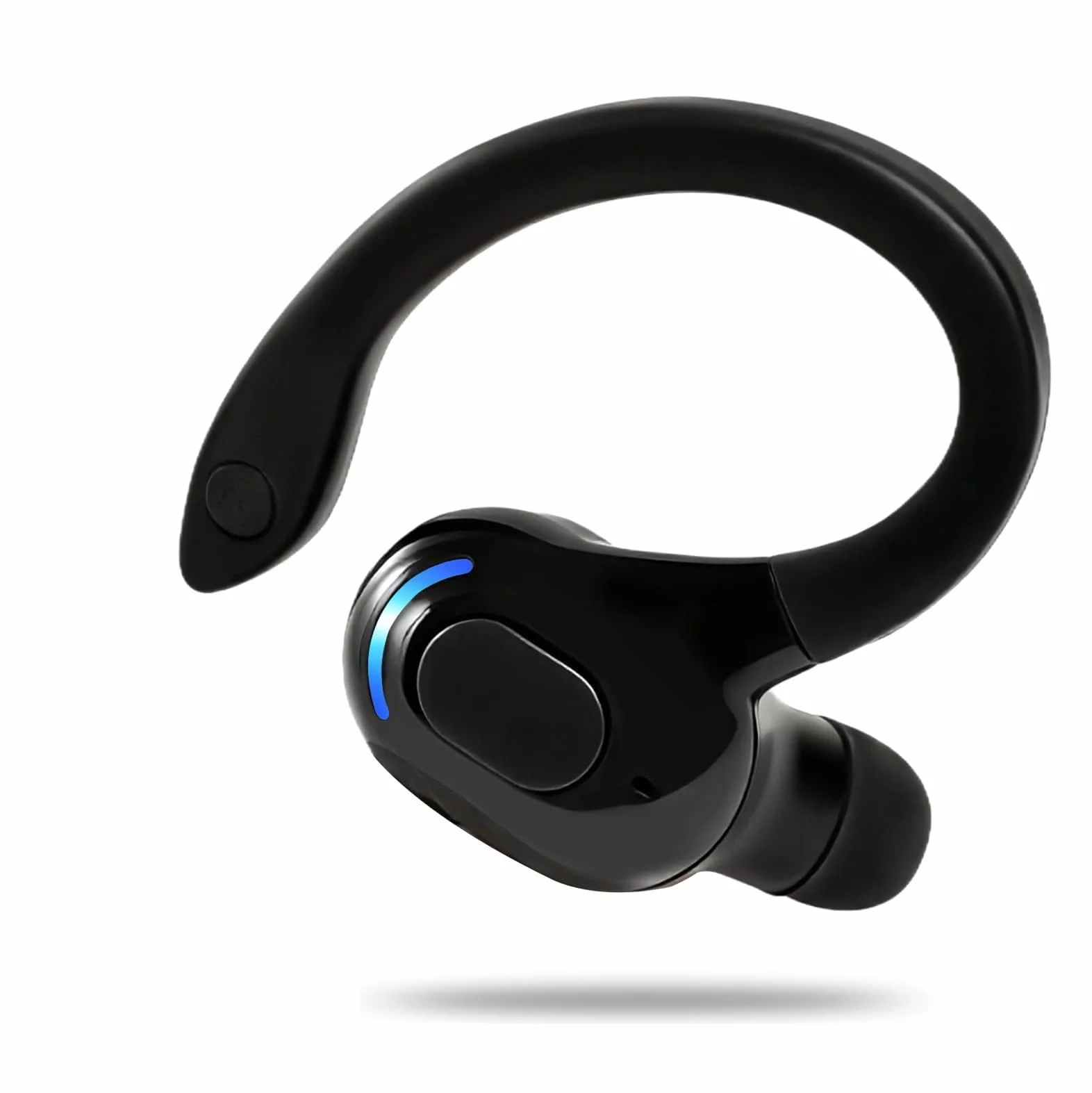 Oreillette Bluetooth sans Fil V5.2 Mono avec Micro Réduction de Bruit, Écouteur Tour d’Oreille 360° Confortable, 20h Autonomie, Charge Rapide 1,5h, Kit Main Libre Compatible avec iPhone Android PC