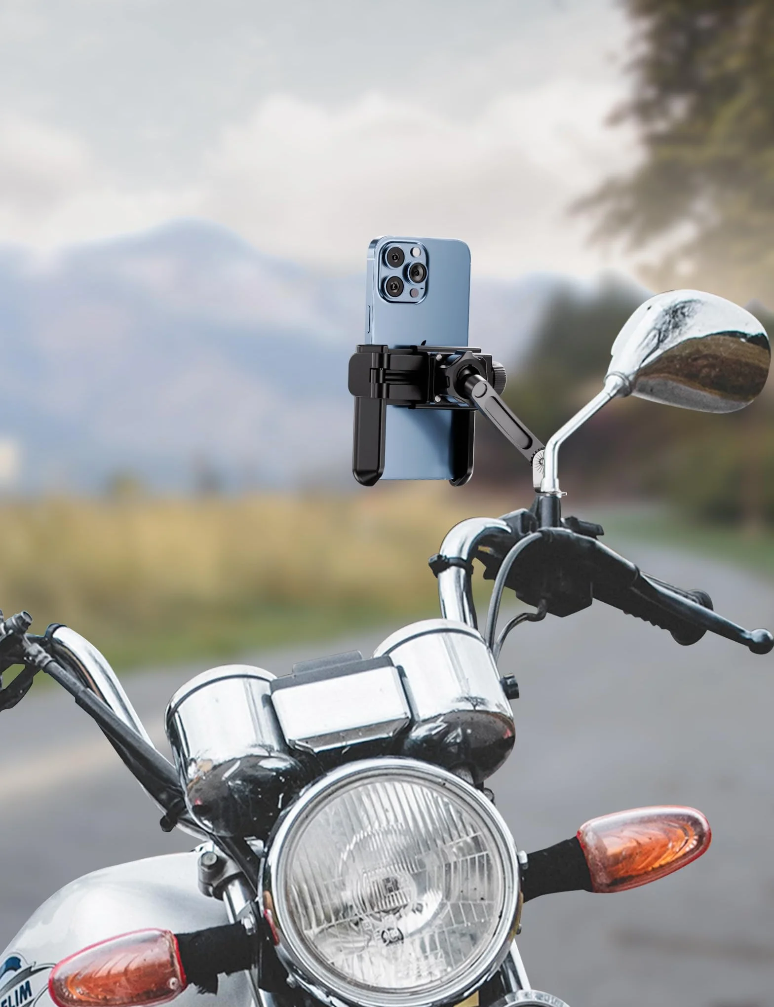 Grefay Support Téléphone de Moto Support Téléphone Scooter Rotatif à 360° Libération Rapide Support Moto Telephone pour 3,5 à 7,0 Pouces Smartphones Appareils