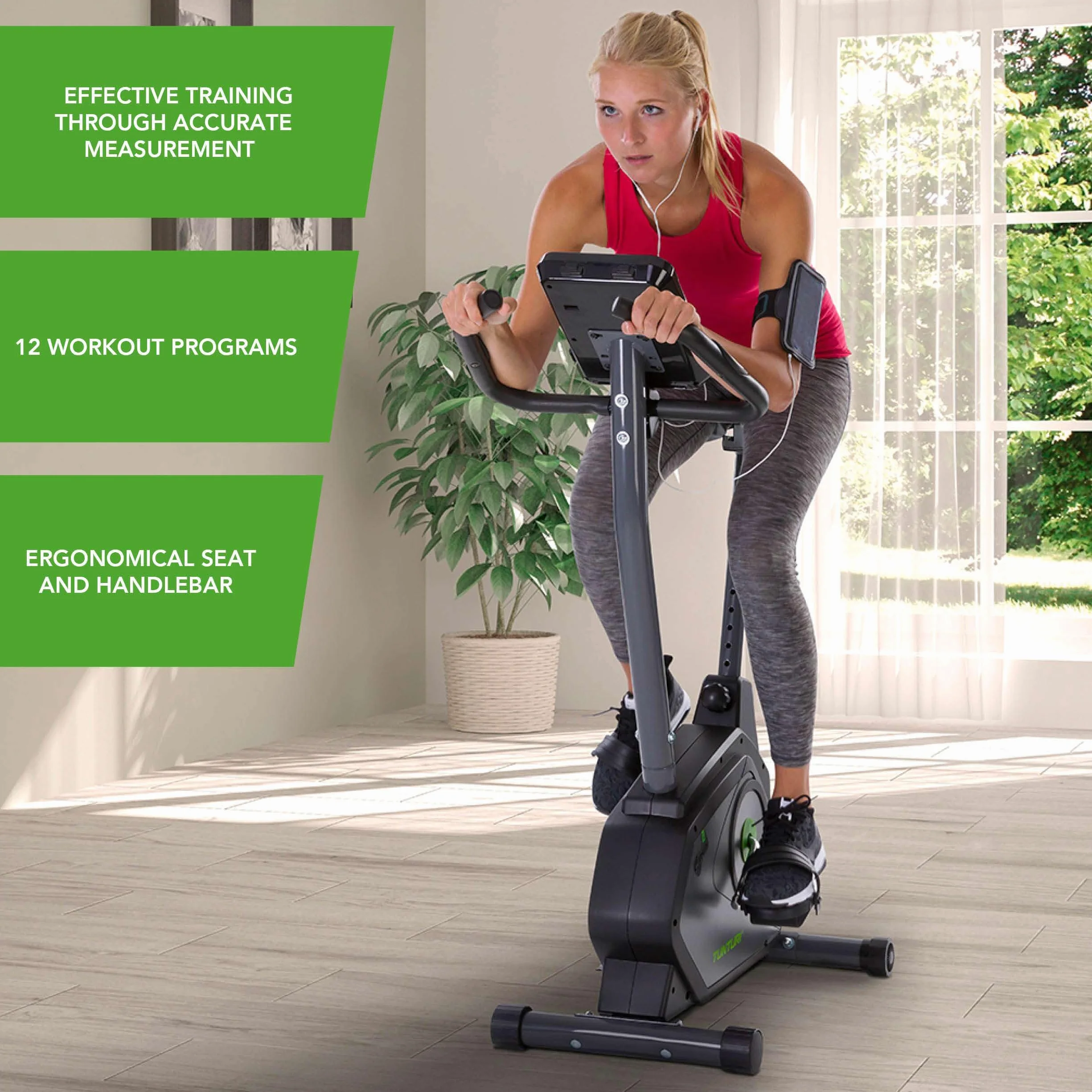 Tunturi Cardio Fit E30 Vélo d'Appartement Ergomètre avec écran LCD et Résistance Réglable