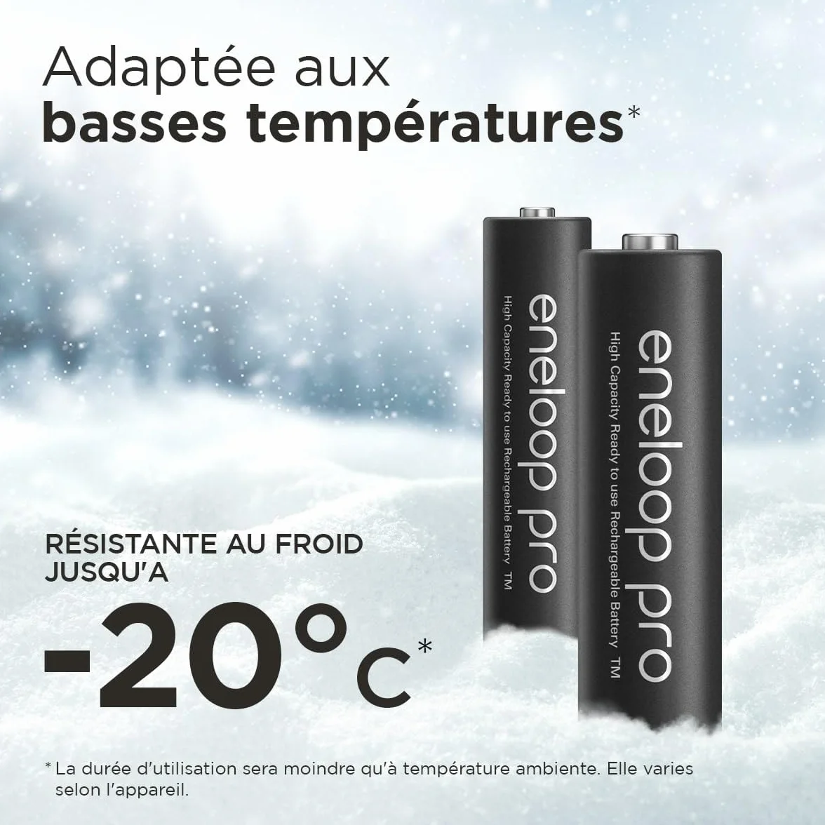 Piles eneloop Pro Ni-MH AA Mignon Rechargeables 4 pièces