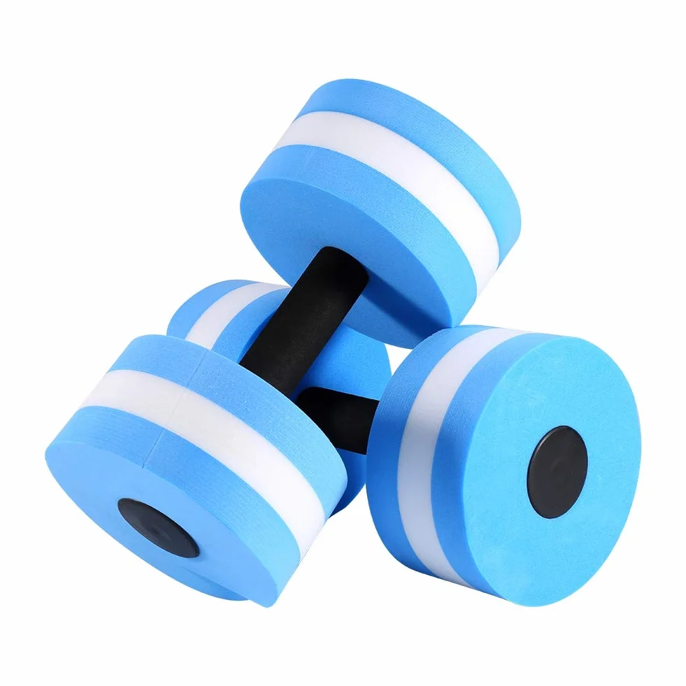 Lot de 2 haltères d'aquagym en mousse EVA pour l'aqua-fitness et l'hydrothérapie